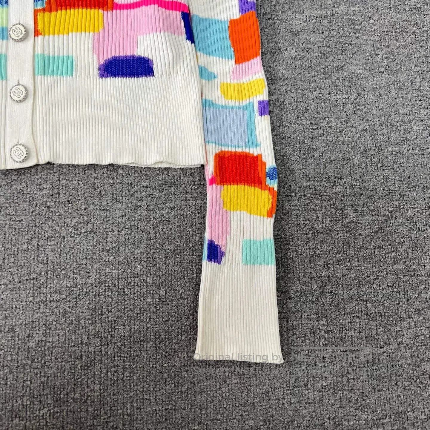 Chanel Chanel Beach Series: Rainbow Knit Cardigan| Size S / US 4 / IT 40 - 4 Thumbnail