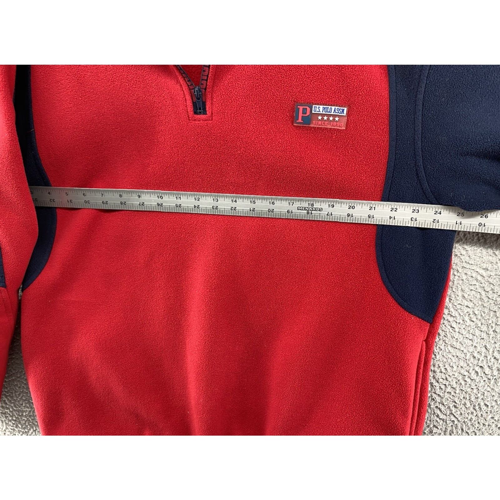 U.S. Polo Assn. U.S. Polo Assn. Mens 1/4 Zip Long Sleeve Pullover Fleece Size L Multicolor Logo Sweatshirt 90s Style Mens Size US L / EU 52-54 / 3 - 4 Thumbnail