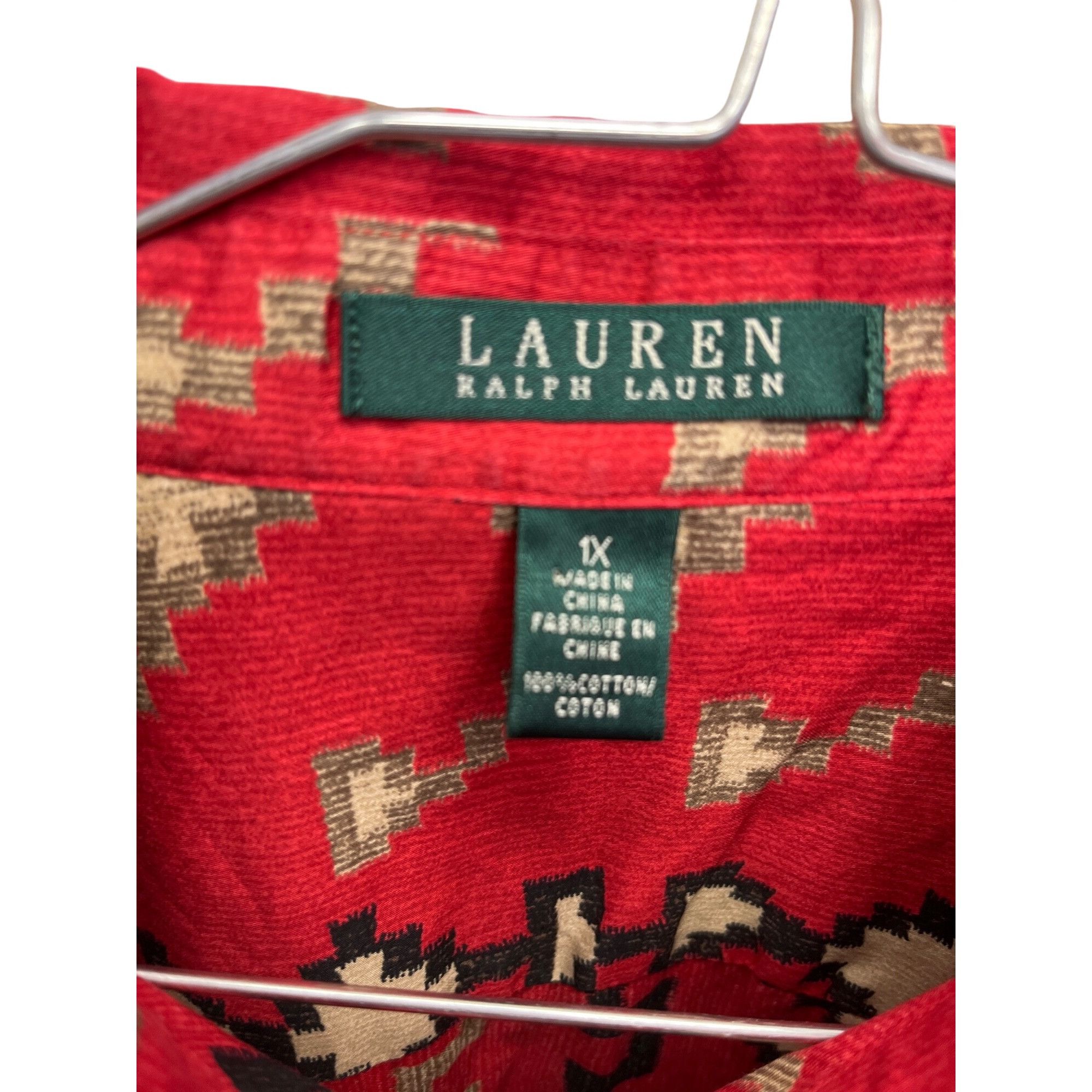 Lauren Ralph Lauren Lauren Ralph Lauren mens red black Navajo style button up sh Size US XL / EU 56 / 4 - 7 Thumbnail