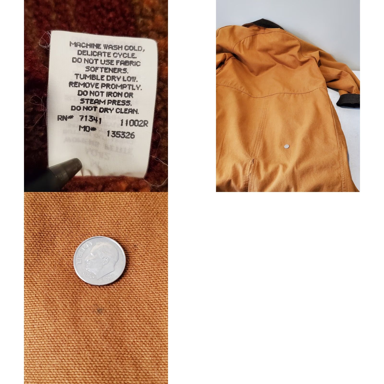 Vintage VINTAGE L.L. Bean Long Canvas Barn Chore Field Coat Rust Aztec Fleece Liner AQ42 Women’s Petite M Sized Coat Size M / US 6-8 / IT 42-44 - 8 Thumbnail