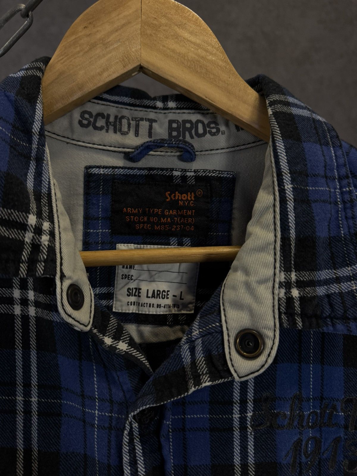 Schott Schott flannel designer shirt Size US M / EU 48-50 / 2 - 4 Thumbnail