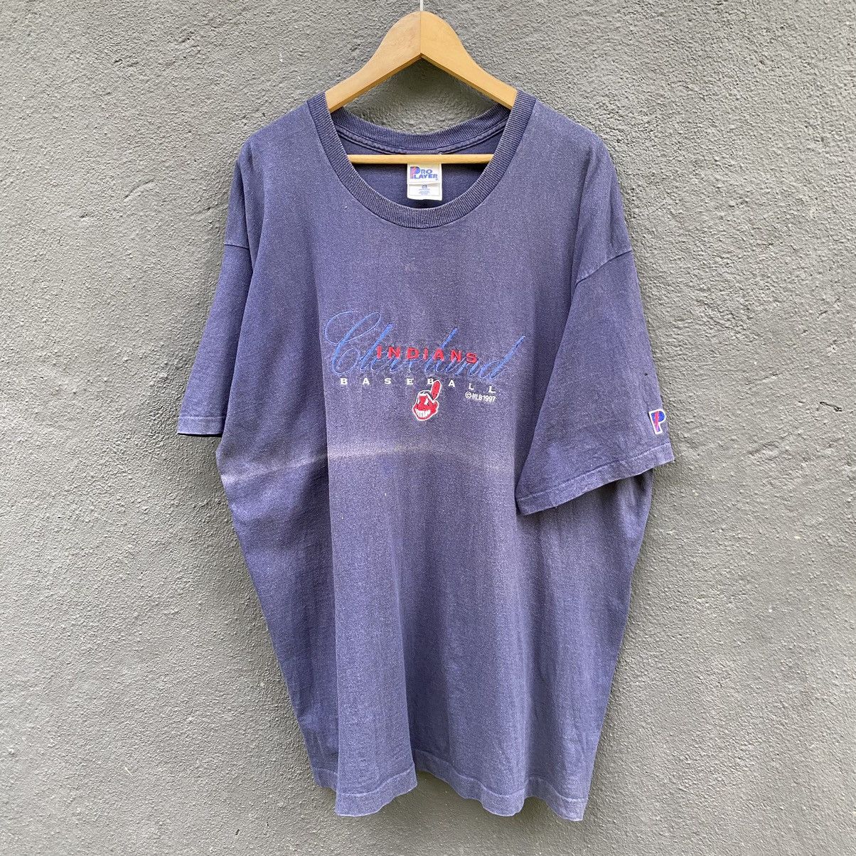 MLB Thrashed Faded Vintage 90s Cleveland Indians MLB Tee Size US XXL / EU 58 / 5 - 1 Thumbnail