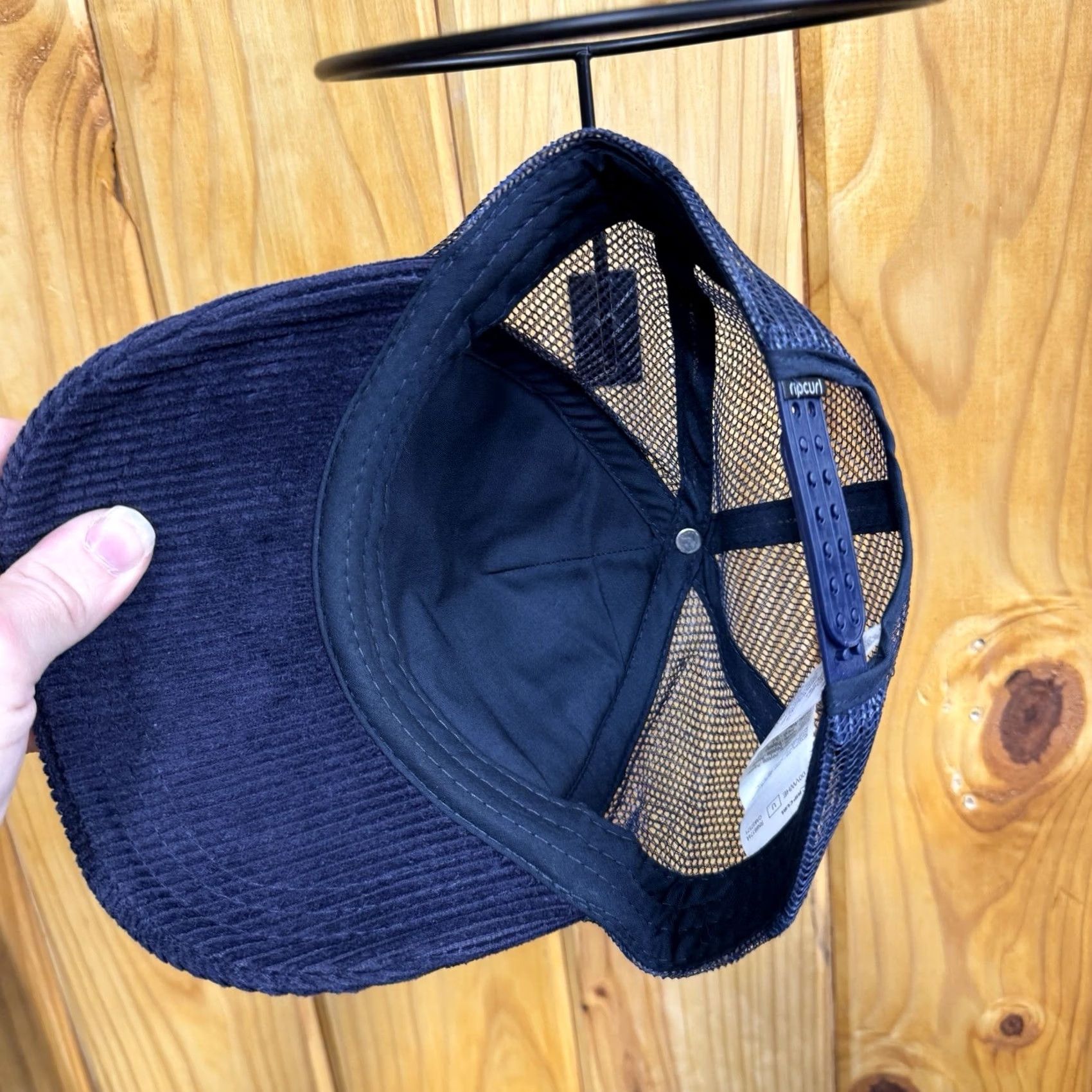 Rip Curl RIP CURL Corduroy Snapback Hat Cord Cap Surf Surfing Blue Y2K Adjustable Hat Men Snapback Adjustable Cotton 100% Blue Rip Curl Design Crew Size ONE SIZE - 8 Thumbnail
