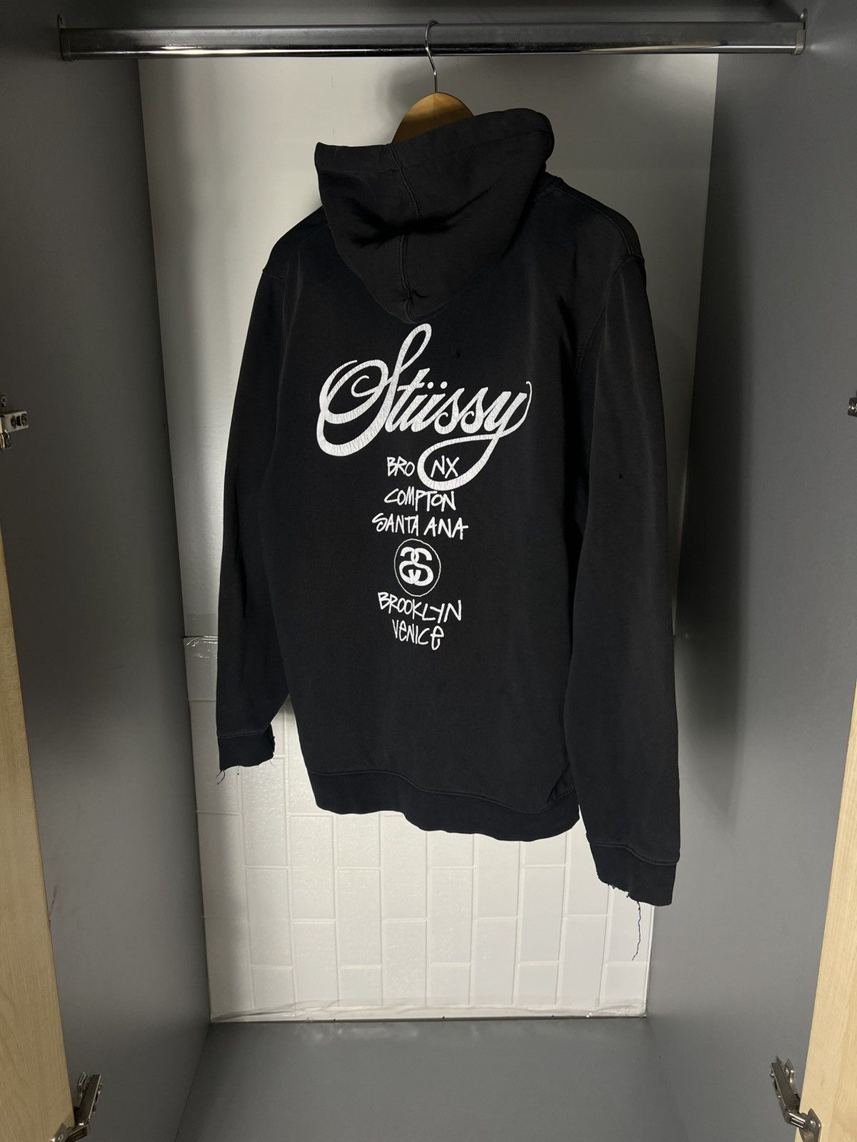 Stussy VINTAGE STUSSY ZIP HOODIE JACKET RETRO DOUBLE PRINTED 90s Size US XL / EU 56 / 4 - 13 Thumbnail