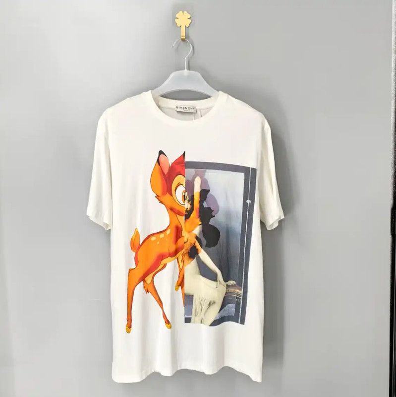 Givenchy Givenchy White Cotton Graphic T-Shirt for Men 0089 Size US XL / EU 56 / 4 - 1 Thumbnail