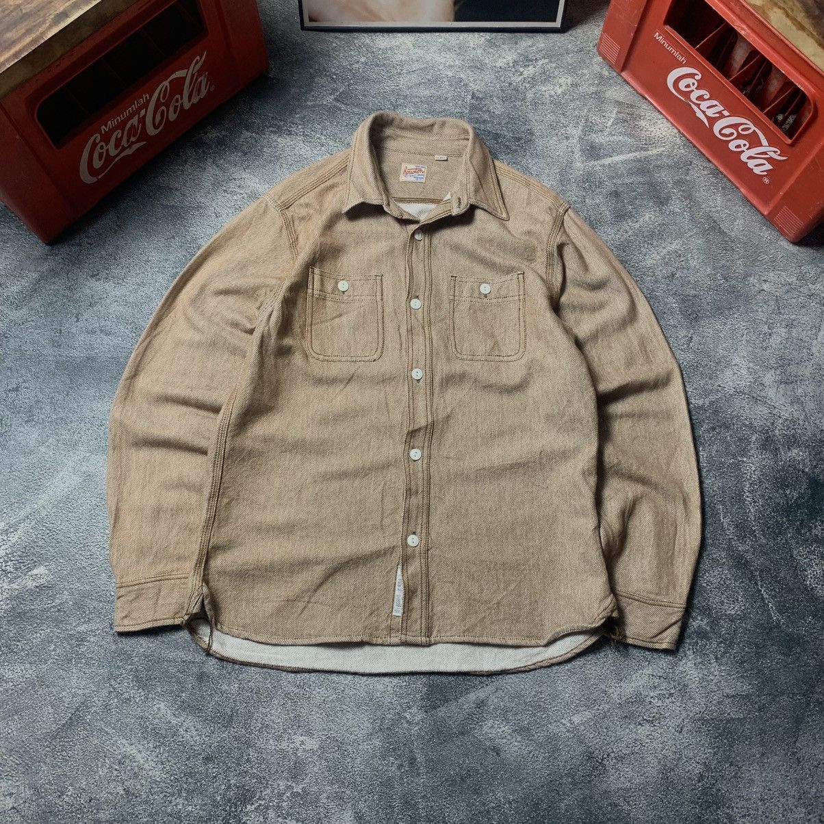 Japanese Brand Houston Workshirt Button Up Shirt Size US XL / EU 56 / 4 - 1 Thumbnail