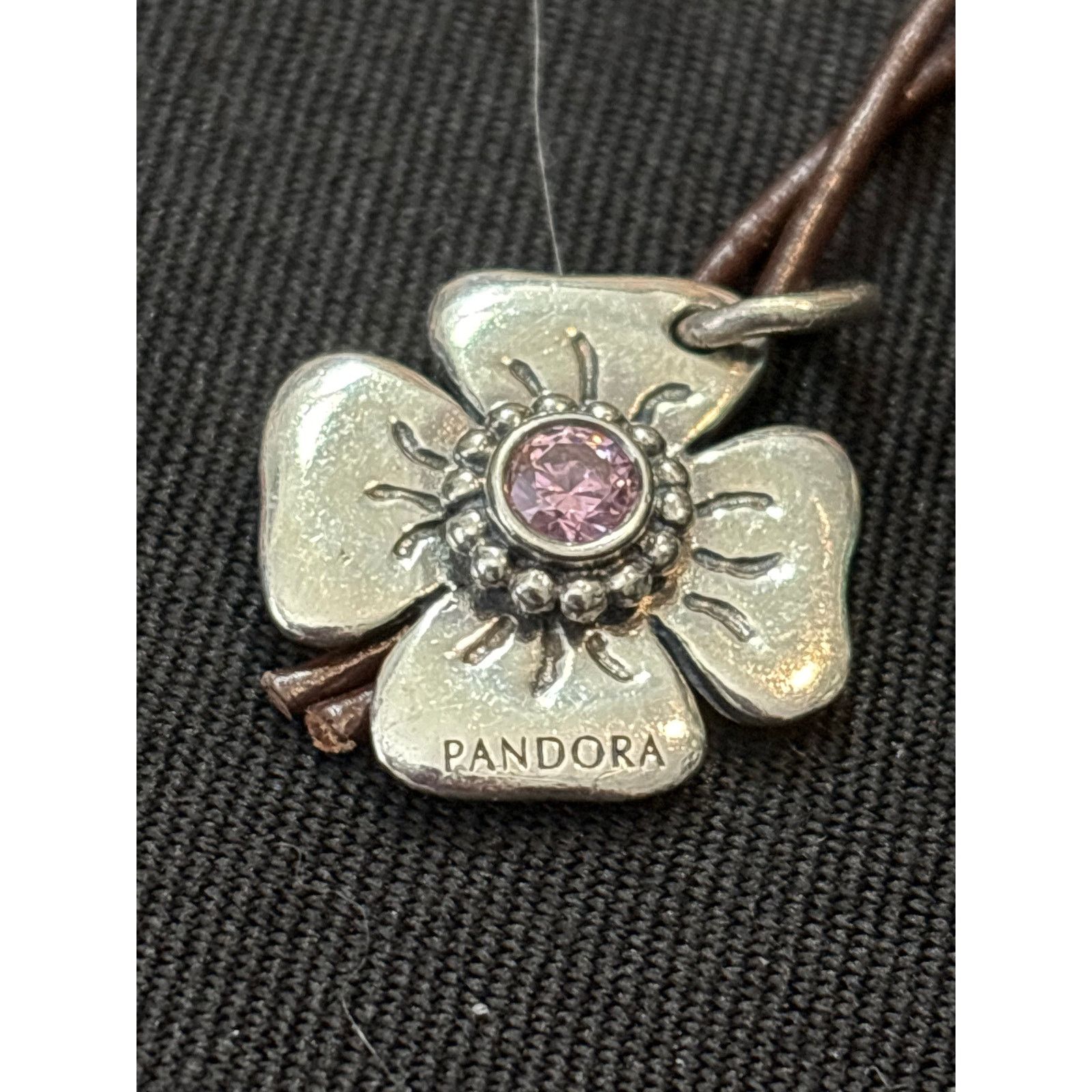 pandora Pandora ALE 925 Sterling Silver flower Charm Size ONE SIZE - 1 Thumbnail