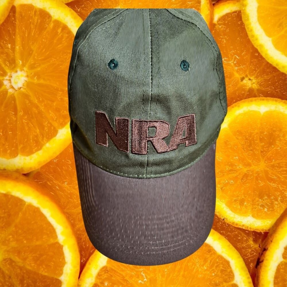 Other NRA Embroidered Hat Olive Green Brown Baseball Cap Cotton Ad Size ONE SIZE - 1 Thumbnail