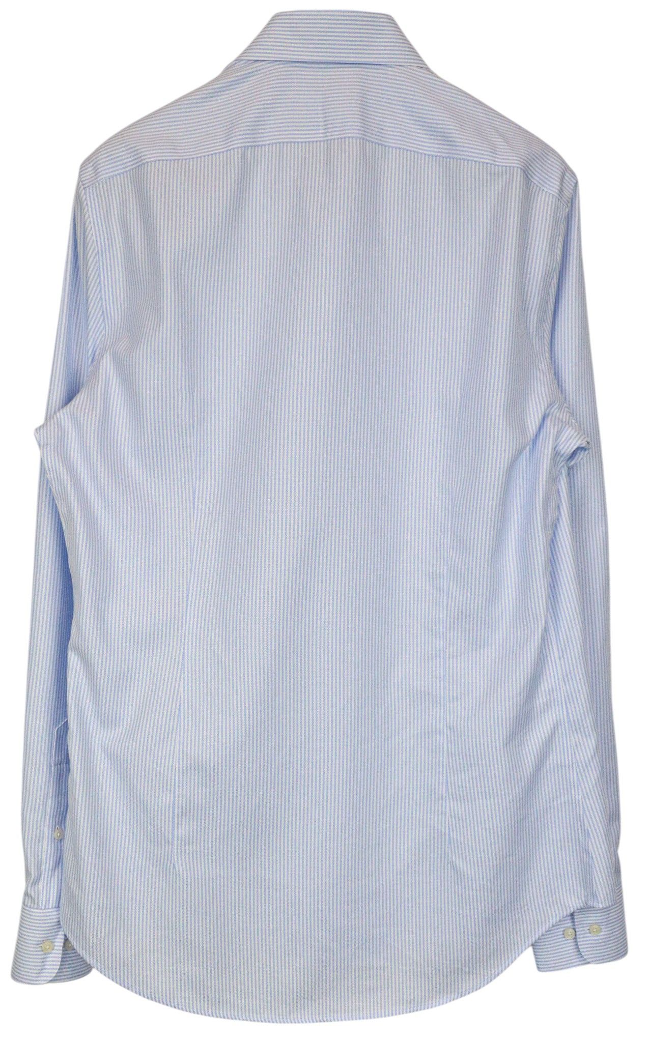 Suitsupply 42L/16 1/2L Extra Slim Blue Cotton Cutaway Shirt 79181 Size 42L - 10 Thumbnail