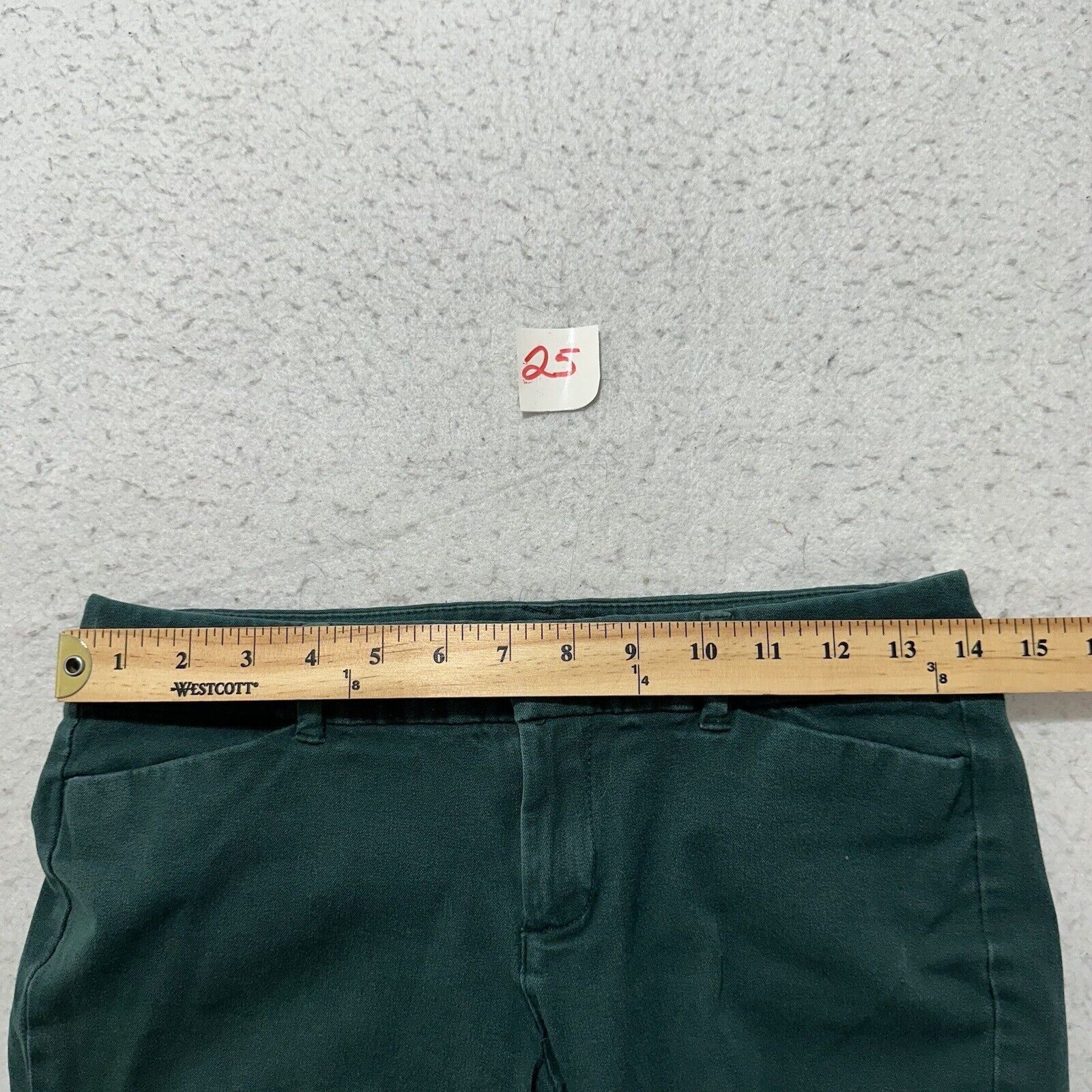Old Navy Old Navy Pixie 4 Mid Rise Pants Dark Green Stretch (28x24) Size 27" / US 4 / IT 40 - 10 Thumbnail