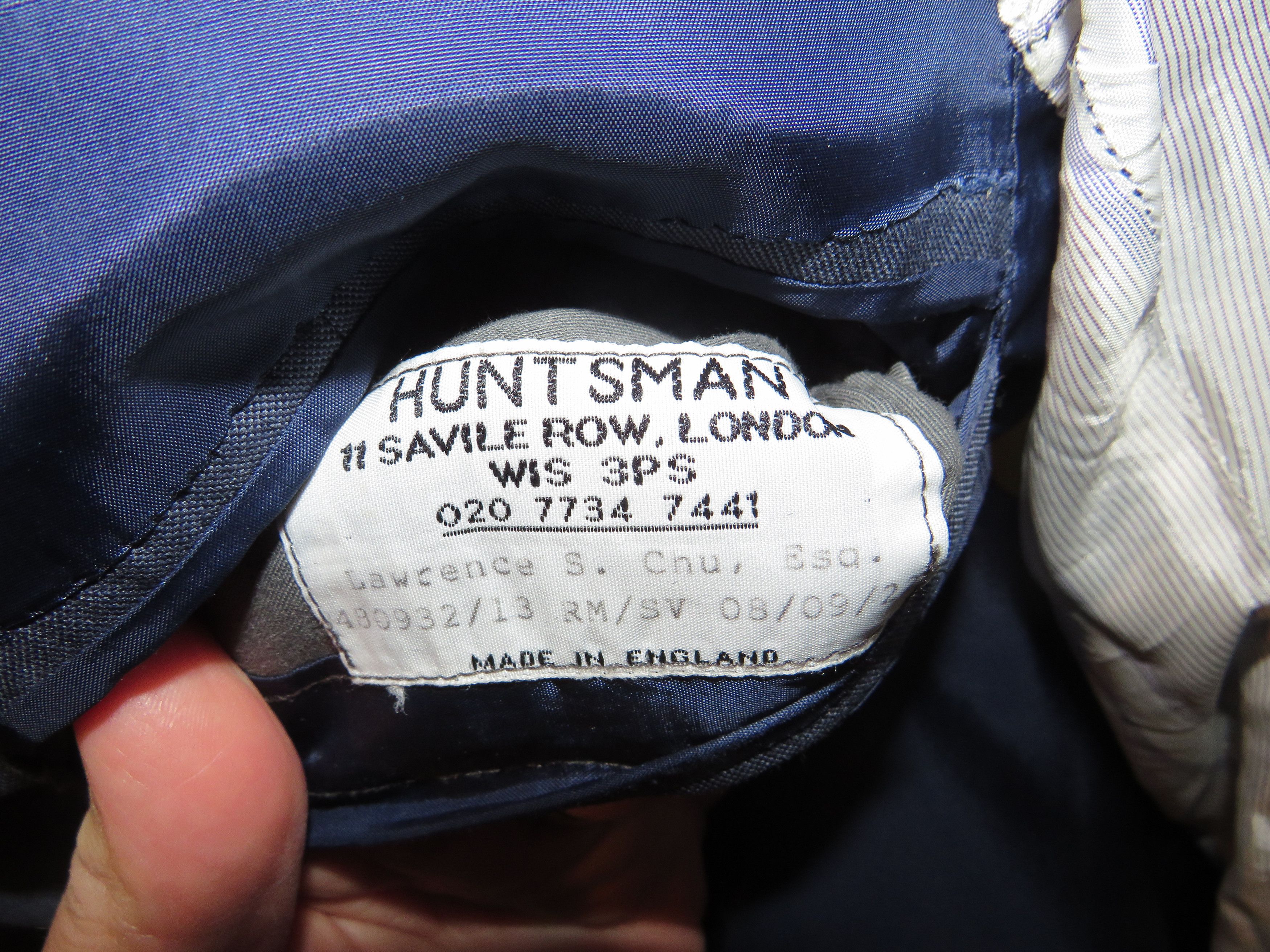 Huntsman Bespoke 2022 Solid Blue One Button Suit 34S Size 34S - 19 Thumbnail