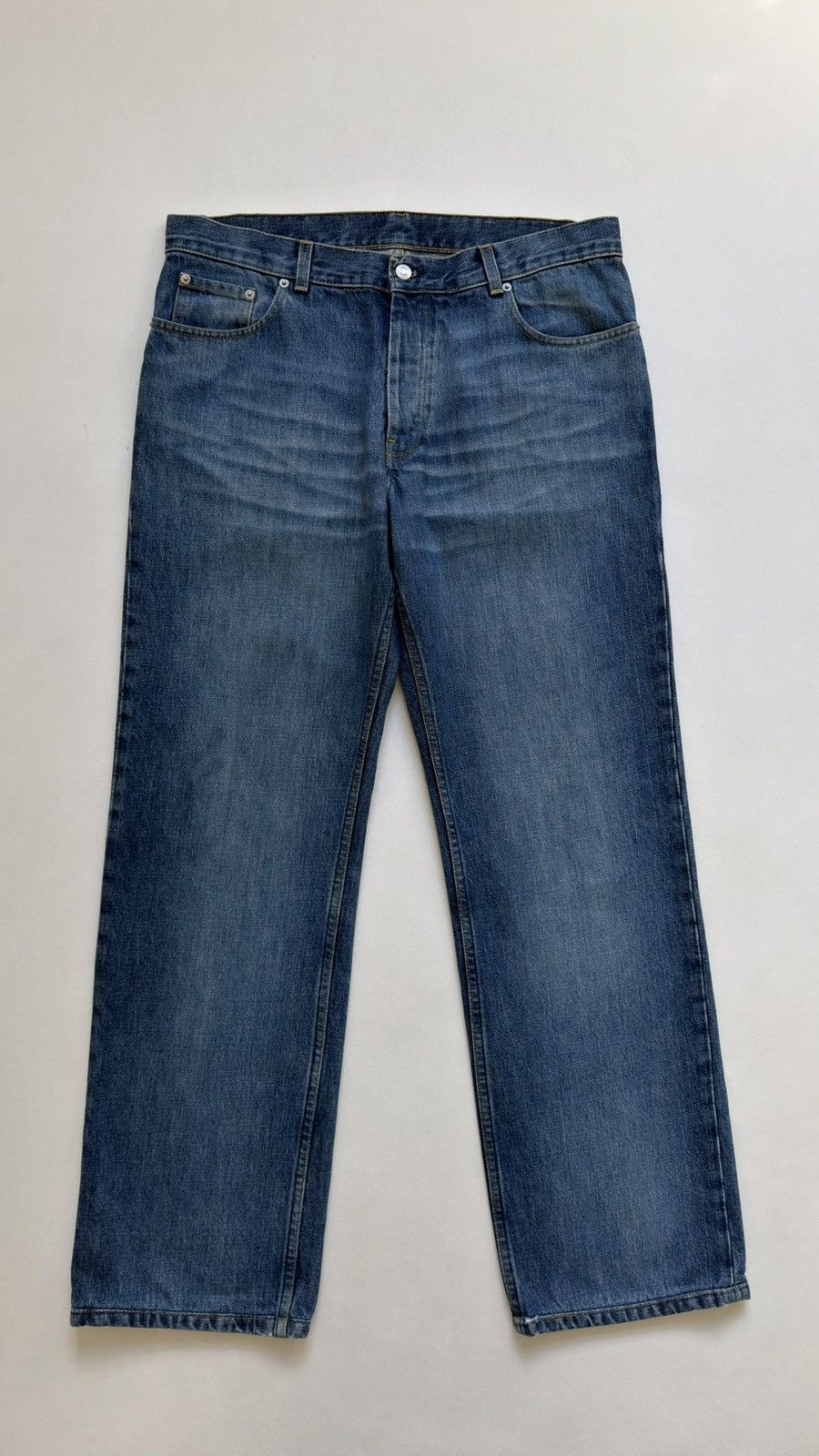 Helmut Lang OG ‘Whiskered Blue Denim’ Jeans Size US 36 / EU 52 - 2 Thumbnail