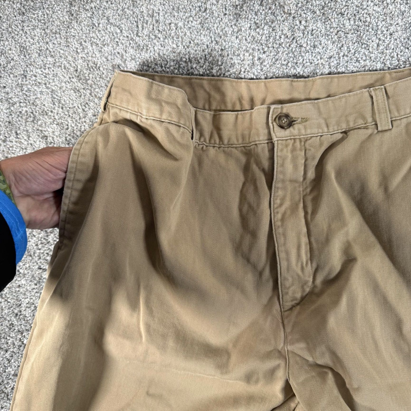 Vintage VINTAGE L.L.Bean Double L Natural Fit Pants 36x28 Chino Khaki Beige Cotton Lined Flannel Pockets Mens Regular Straight Size US 36 / EU 52 - 7 Thumbnail