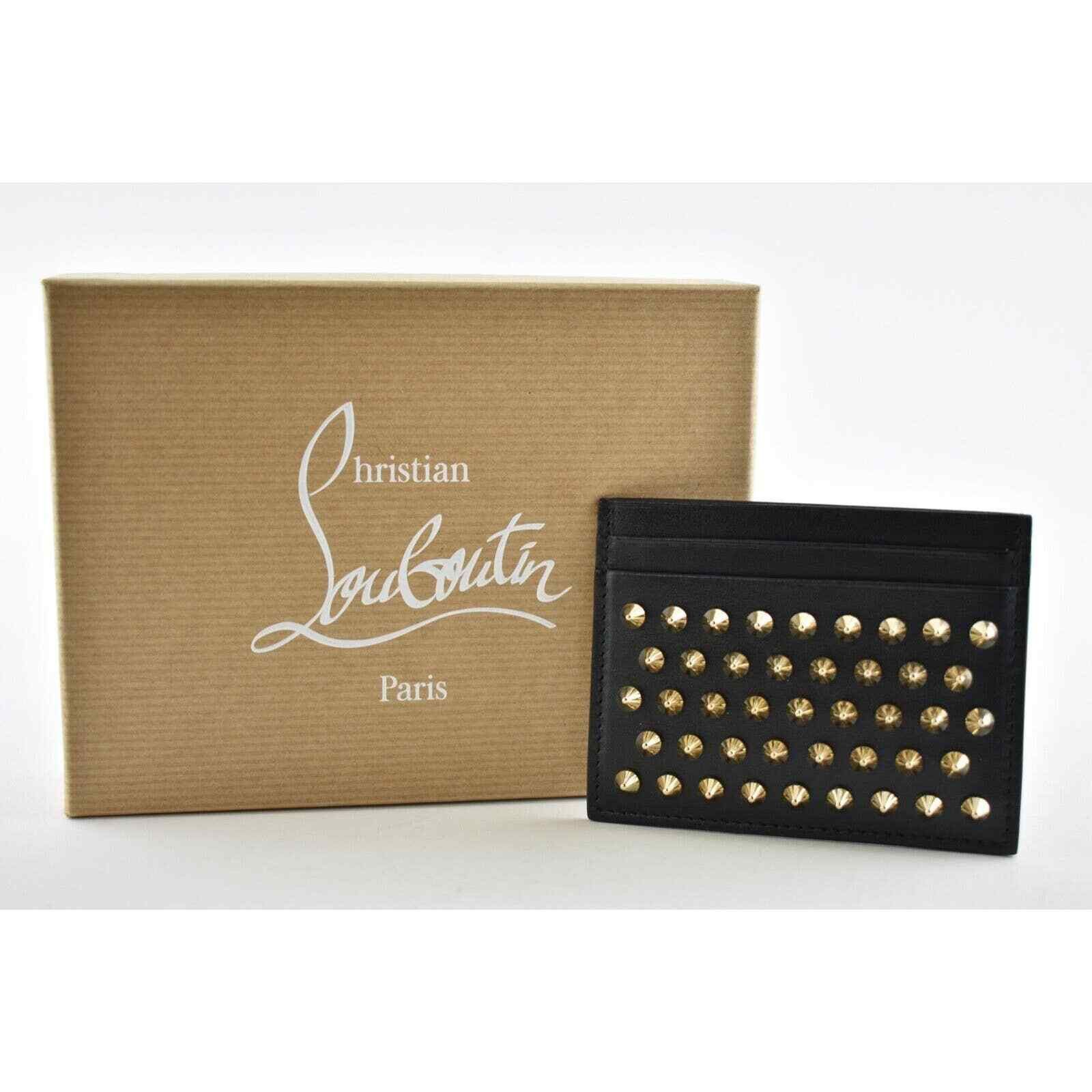 Christian Louboutin Christian Louboutin Gold Spike Credit Card Holder Wallet Size ONE SIZE - 2 Thumbnail