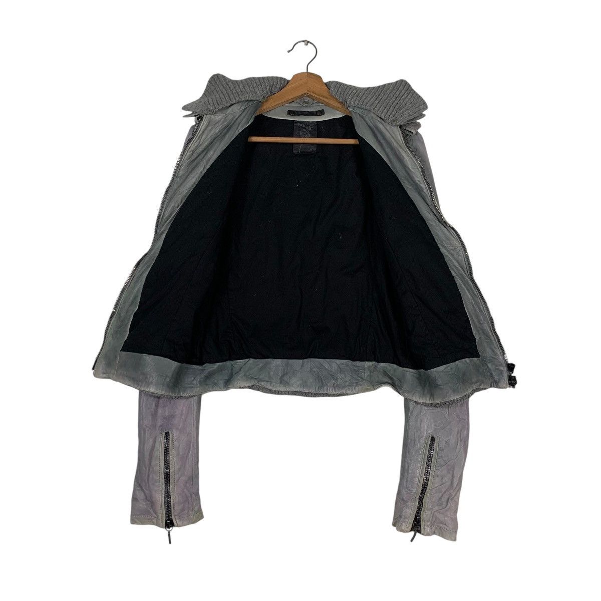 Other Nice Design Pre.. W Milano Artisanal Crop Leather Jacket Size M / US 6-8 / IT 42-44 - 11 Thumbnail