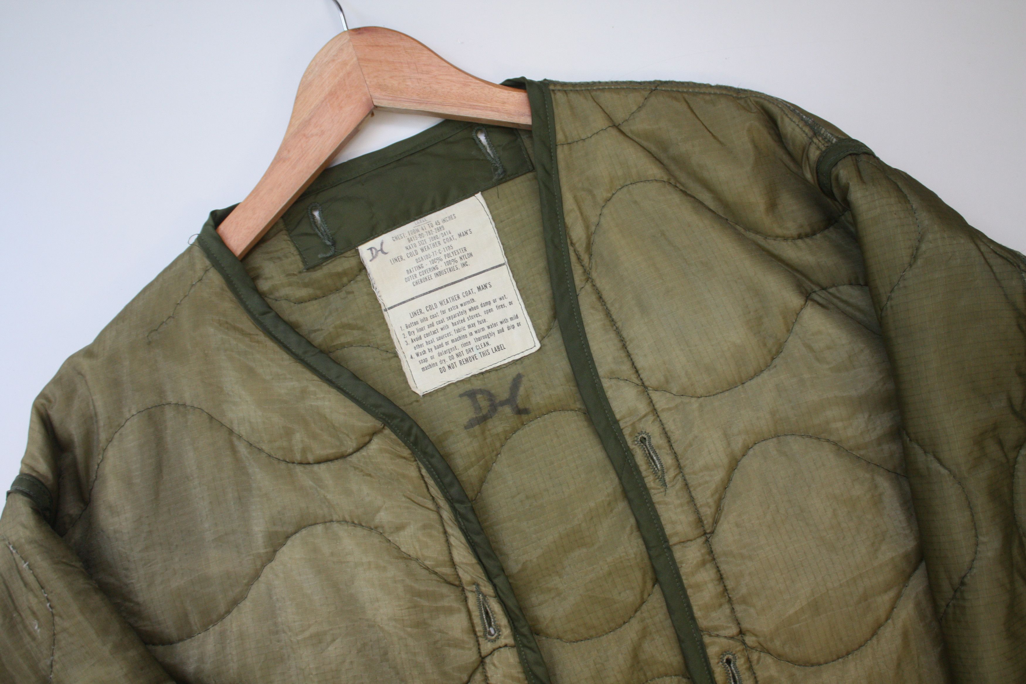 Vintage US Army Green Vintage Liner Men's Large Size US L / EU 52-54 / 3 - 4 Thumbnail