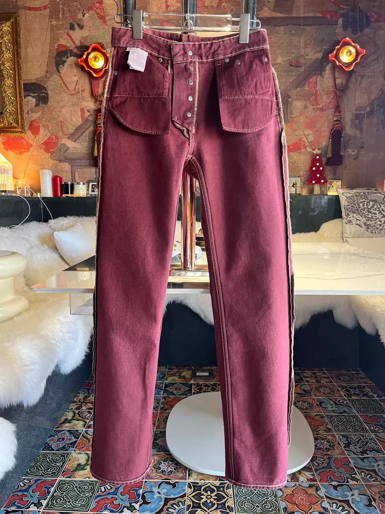 Our Legacy our legacyRed salmon-coloured jeans, high-waisted wide-leg Size US 26 / EU 42 - 5 Thumbnail