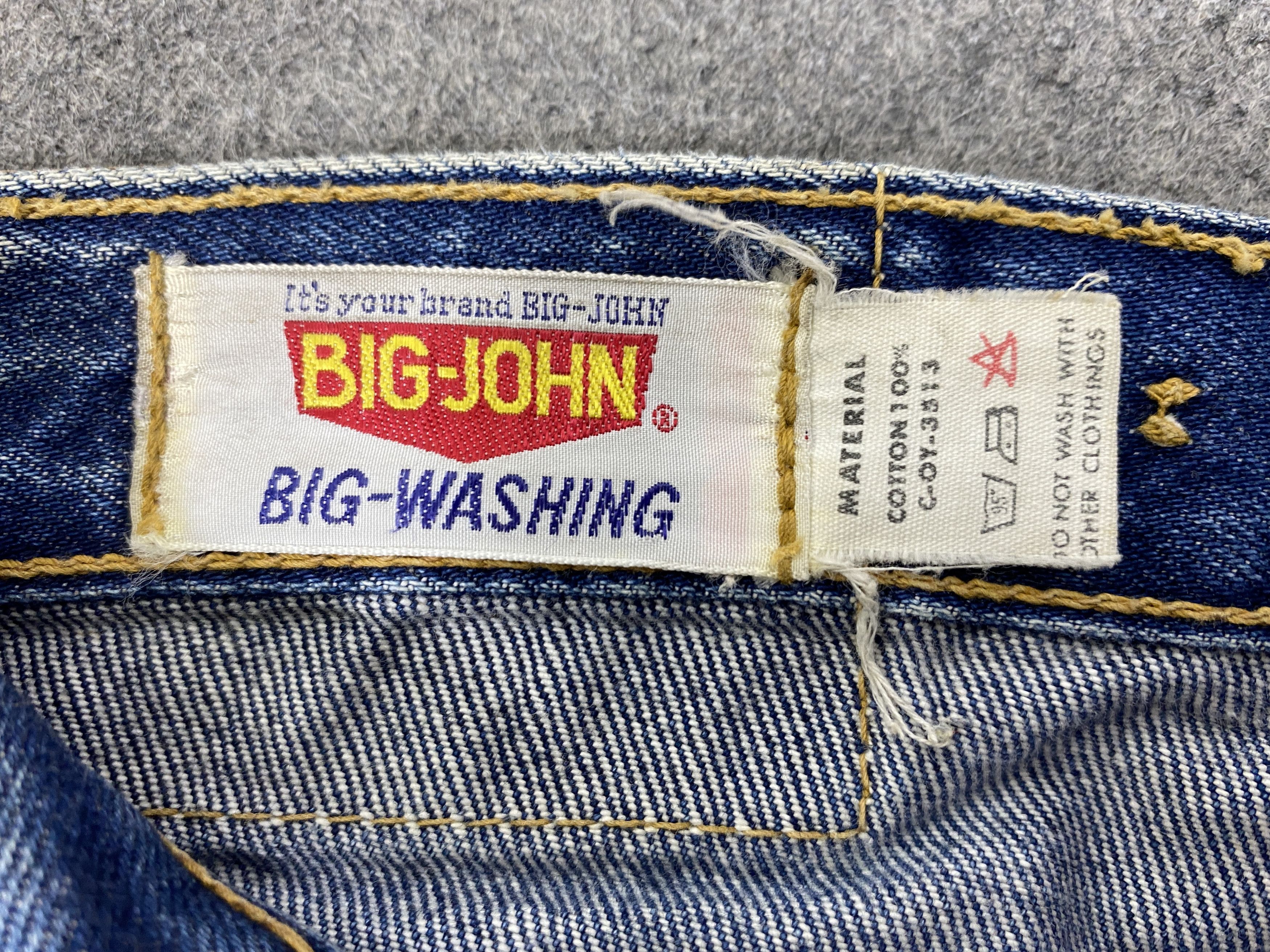 Japanese Brand Faded Blue Vintage Big-John Flare Jeans 29x28.5 - JN3371 Size US 29 - 5 Thumbnail
