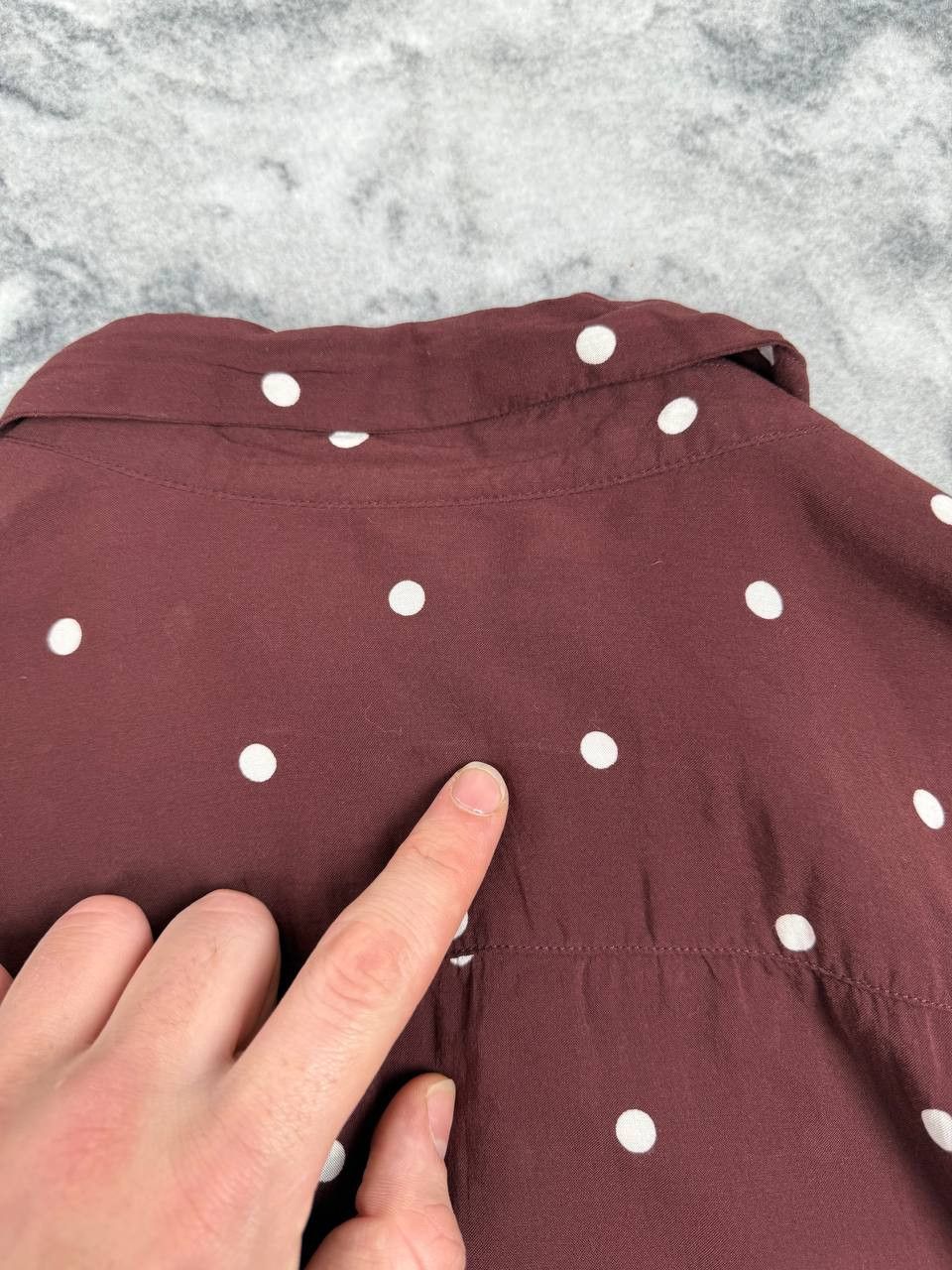 Allsaints Allsaints Kuta Shirt Buttons Polka Viscose Men M Burgundy Size US M / EU 48-50 / 2 - 9 Thumbnail