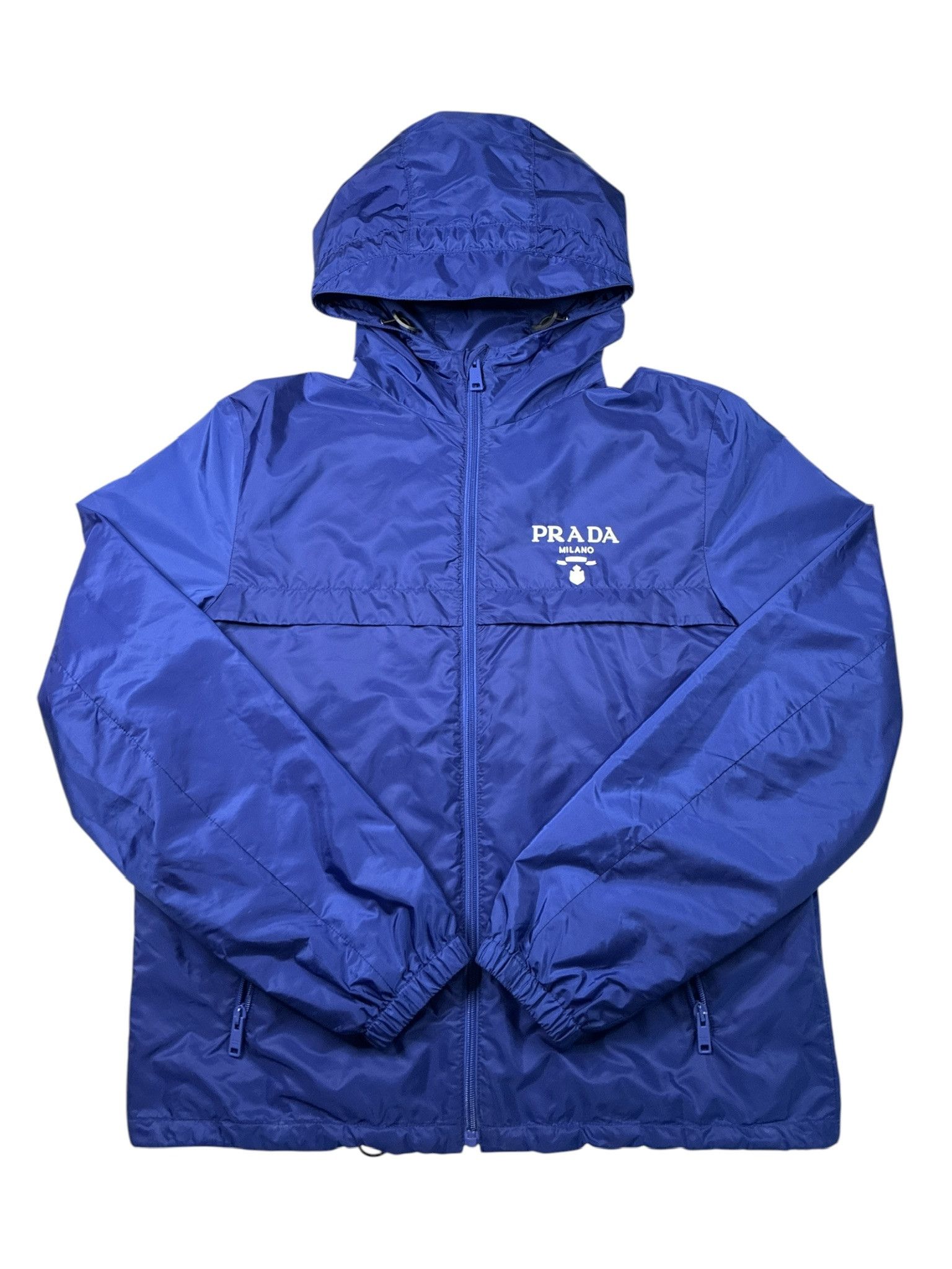 Prada Prada Re-Nylon Logo-Print Blouson Jacket Blue Size US M / EU 48-50 / 2 - 1 Thumbnail