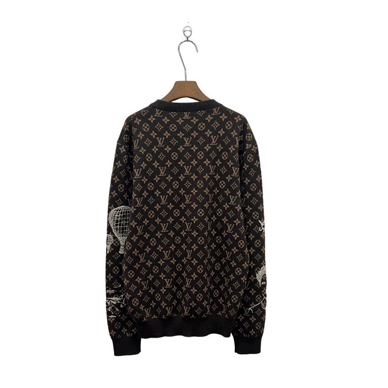 Louis Vuitton louis vuitton Sweater full of brown presbyopia sweater Size US L / EU 52-54 / 3 - 2 Thumbnail