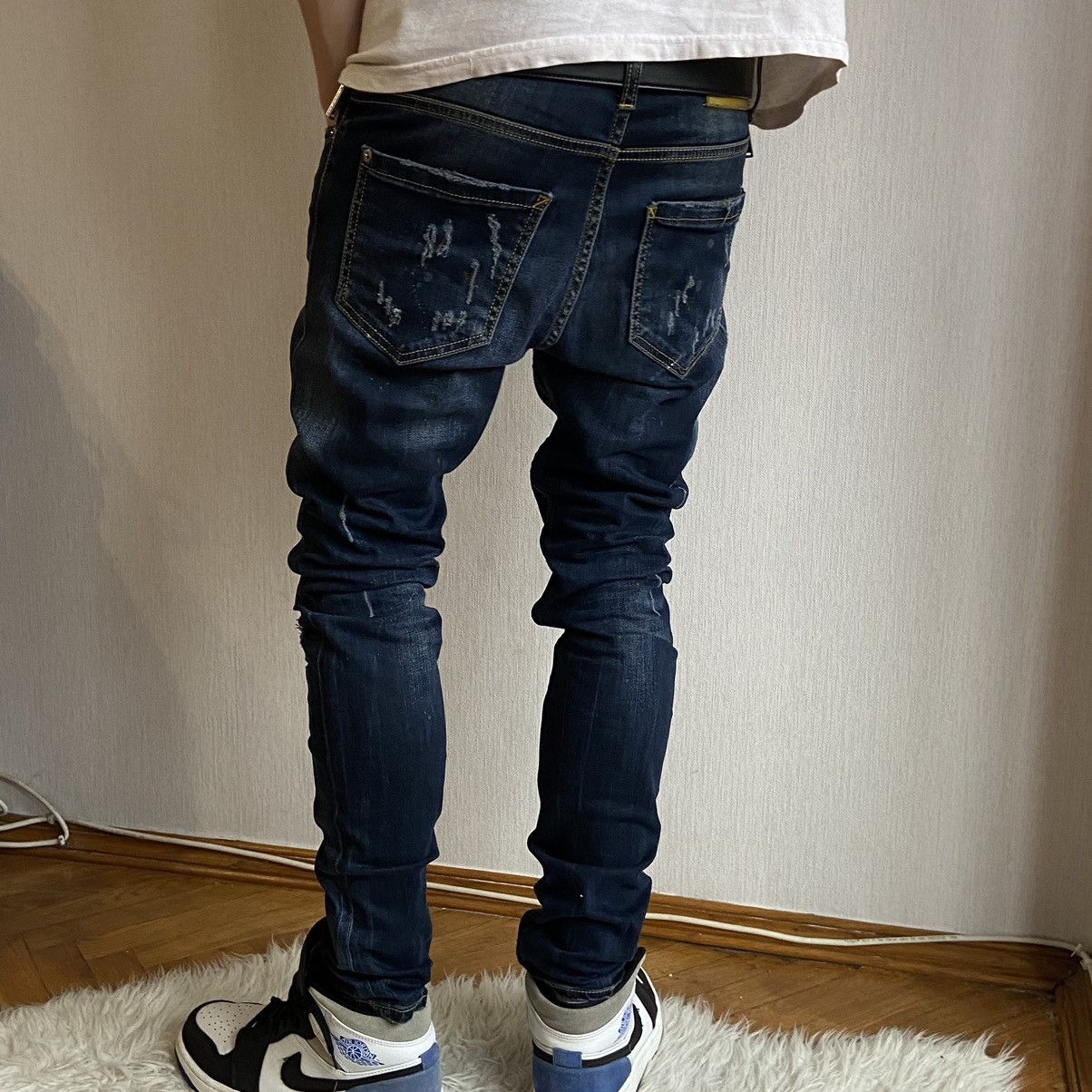 Dsquared2 × Japanese Brand 📌 Crazy Dsquared2 Y2k Distressed Skinny Jeans Size US 30 / EU 46 - 11 Thumbnail