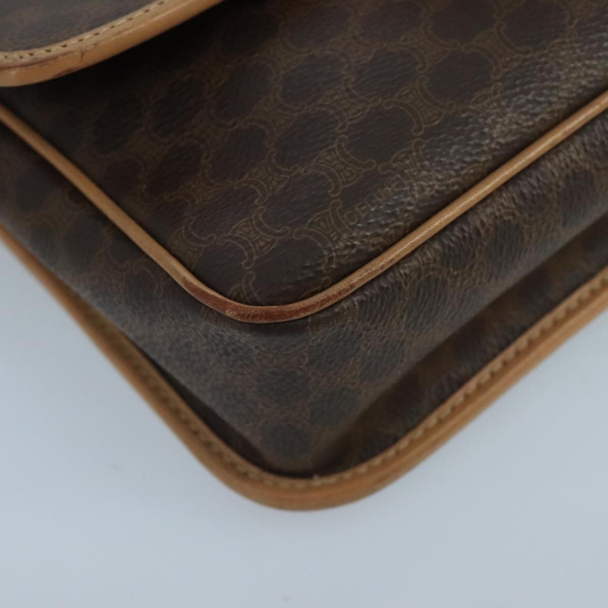 Celine CELINE Macadam Canvas Circle Shoulder Bag Brown Size ONE SIZE - 15 Thumbnail