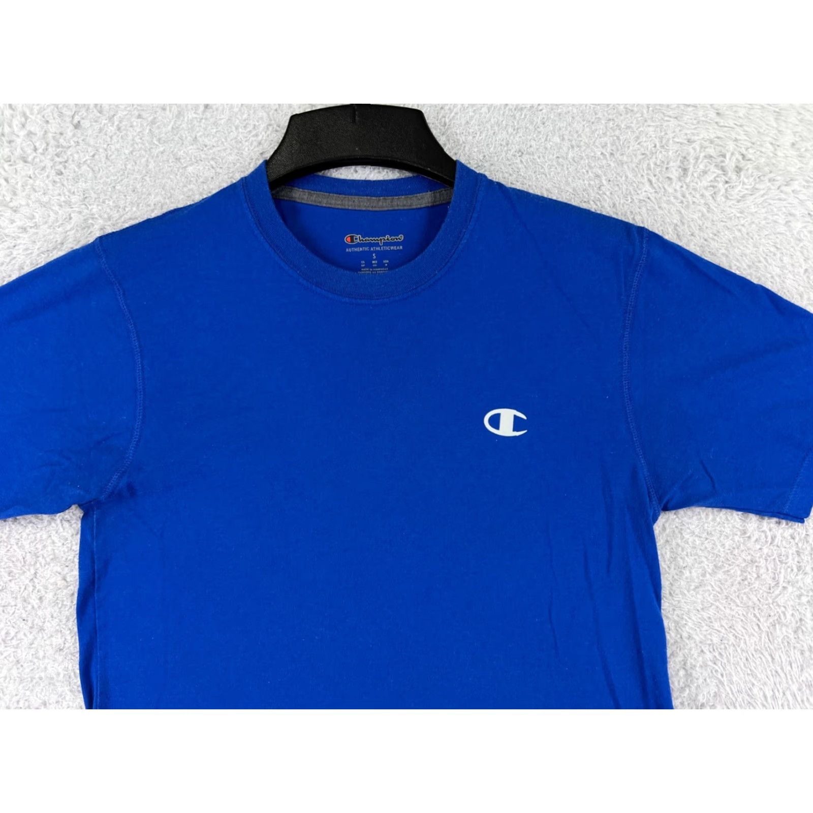 Champion Champion Shirt Mens Small Blue Logo Short Sleeve Crew Neck 100% Cotton Size US S / EU 44-46 / 1 - 6 Thumbnail