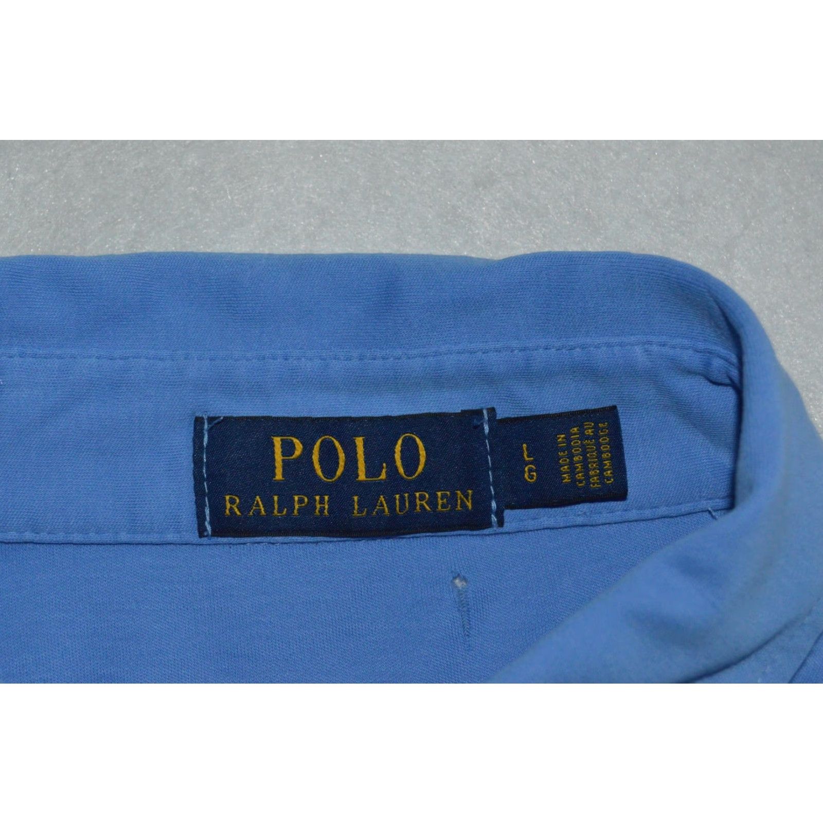 Polo Ralph Lauren Polo Ralph Lauren Polo Shirt Men Blue Cotton Knit Short Sleeve Regular Fit Size US L / EU 52-54 / 3 - 4 Thumbnail