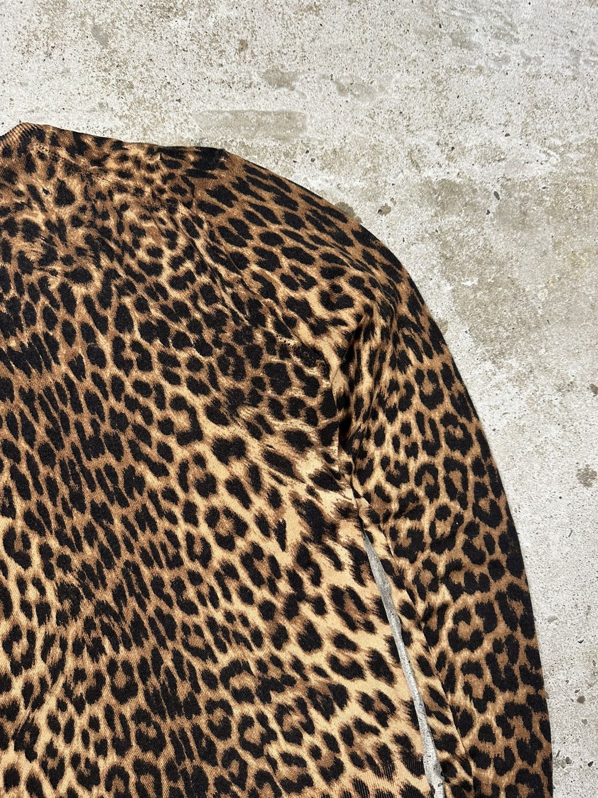 John Galliano Vintage 2000s John Galliano Leopard Print Cashmere Cardigan Size M / US 6-8 / IT 42-44 - 16 Thumbnail