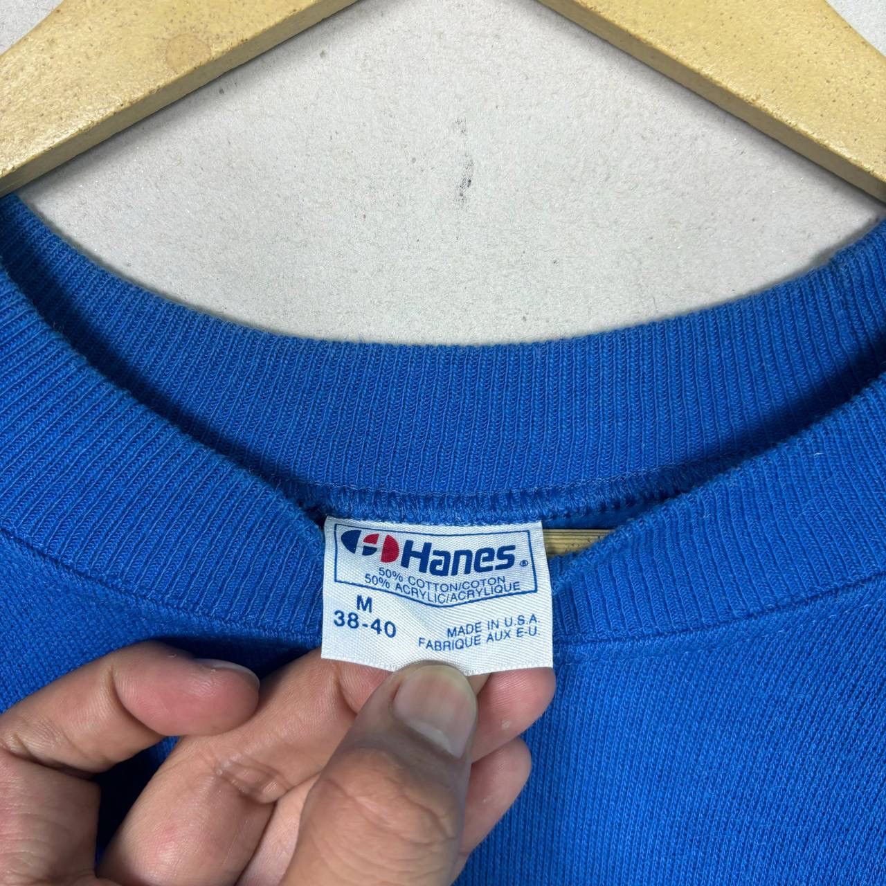 Vintage Vintage 90s Hanes Merck Pharma Promo Sweatshirt Blue M Size US M / EU 48-50 / 2 - 4 Thumbnail