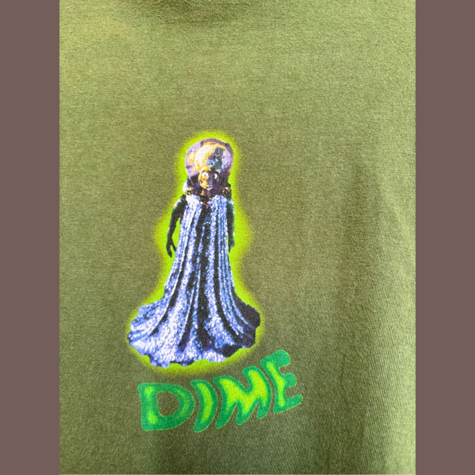 Dime Dime MTL Alien Tee | Green Cotton | Sci‑Fi Skate Energy Size US L / EU 52-54 / 3 - 2 Thumbnail
