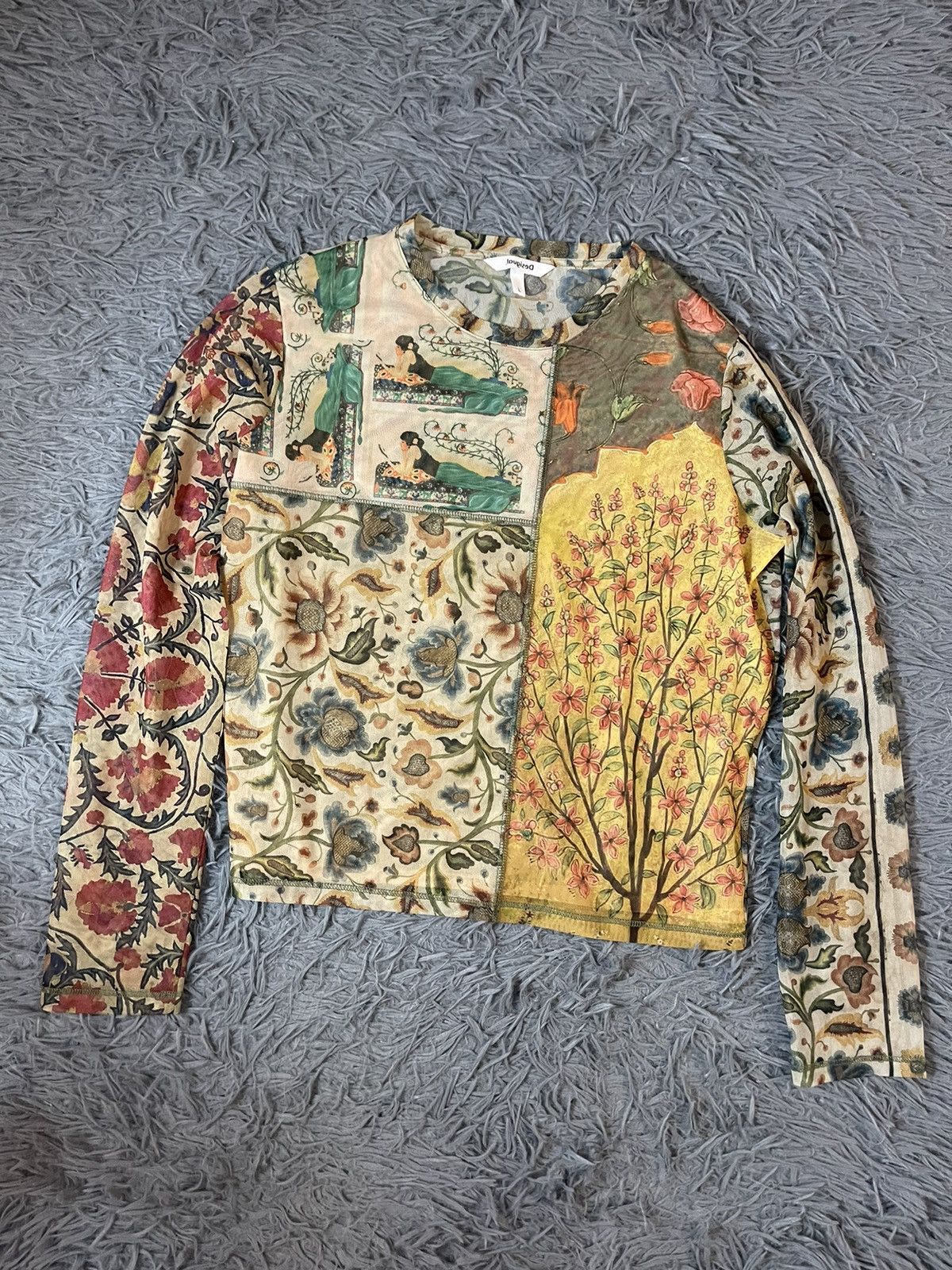 Desigual mesh Y2K vintage JpG style longsleeve