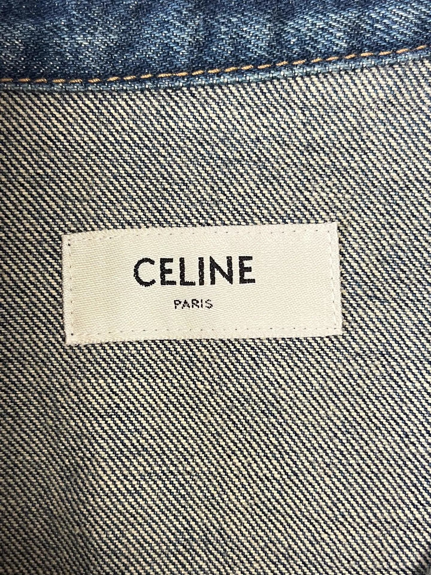 Celine Celine Denim Jacket M Celine Embroidered Back JPN Size M / US 6-8 / IT 42-44 - 5 Thumbnail