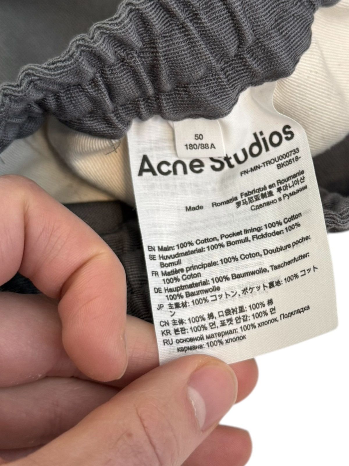 Acne Studios 2023 Grey Relaxed Fit Twill Trouser Size US 36 / EU 52 - 7 Thumbnail