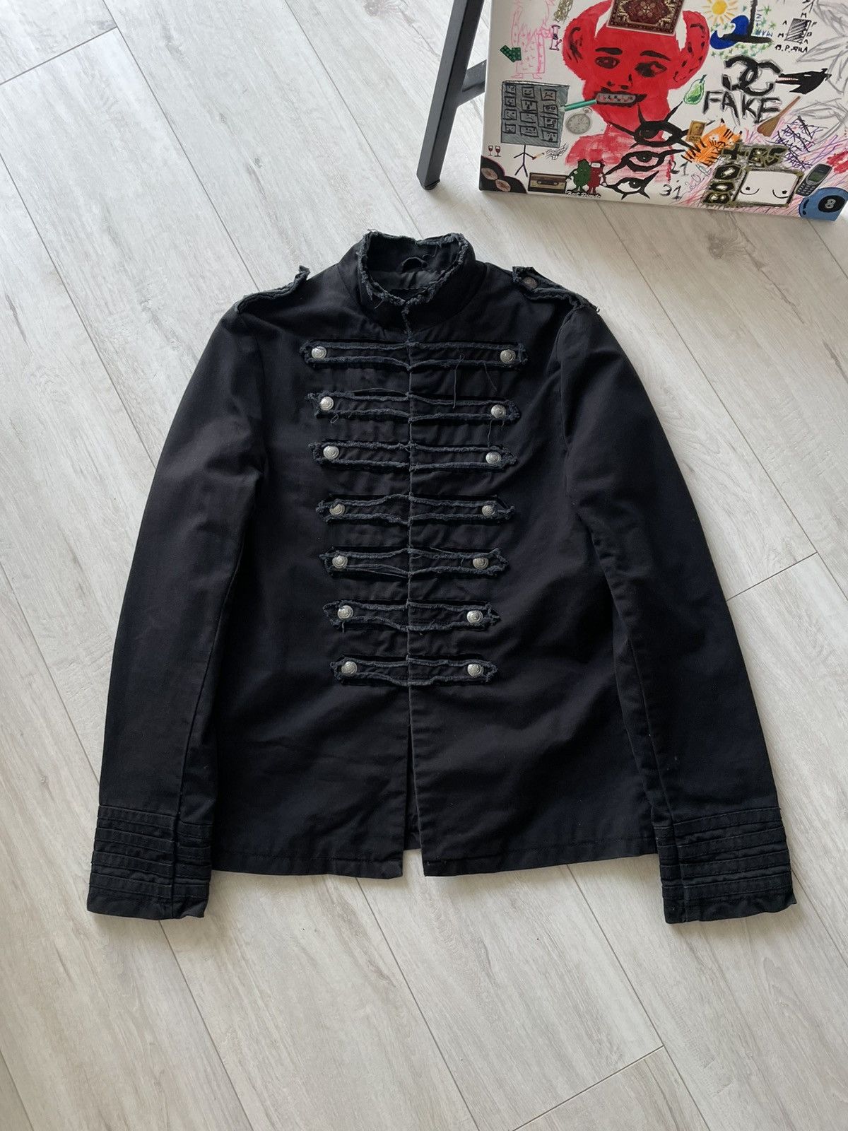 Japanese Brand Avant Garde 00’s Napoleon Blazer Jacket Y2K Dark Blue RARE Size M / US 6-8 / IT 42-44 - 3 Thumbnail