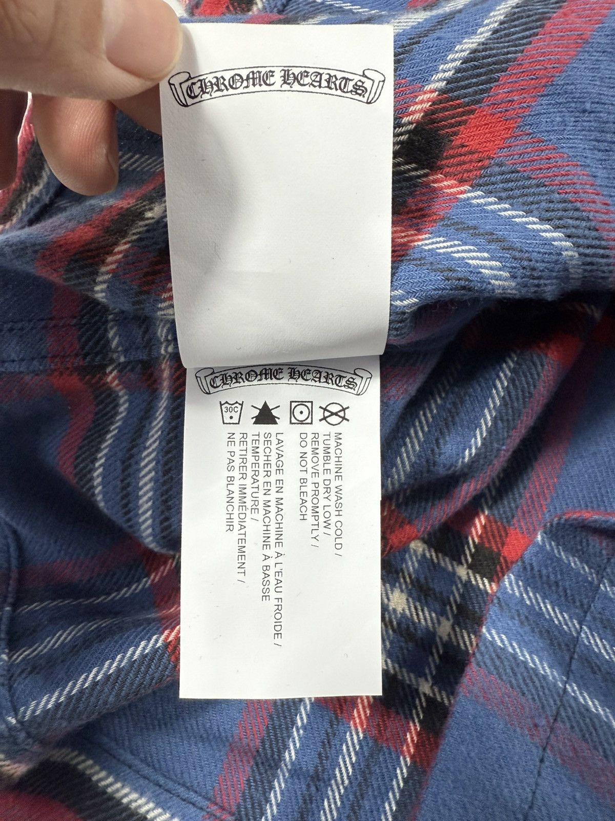 Chrome Hearts 🔥Chrome Hearts Blue Flannel Shirt🔥 Size US L / EU 52-54 / 3 - 7 Thumbnail