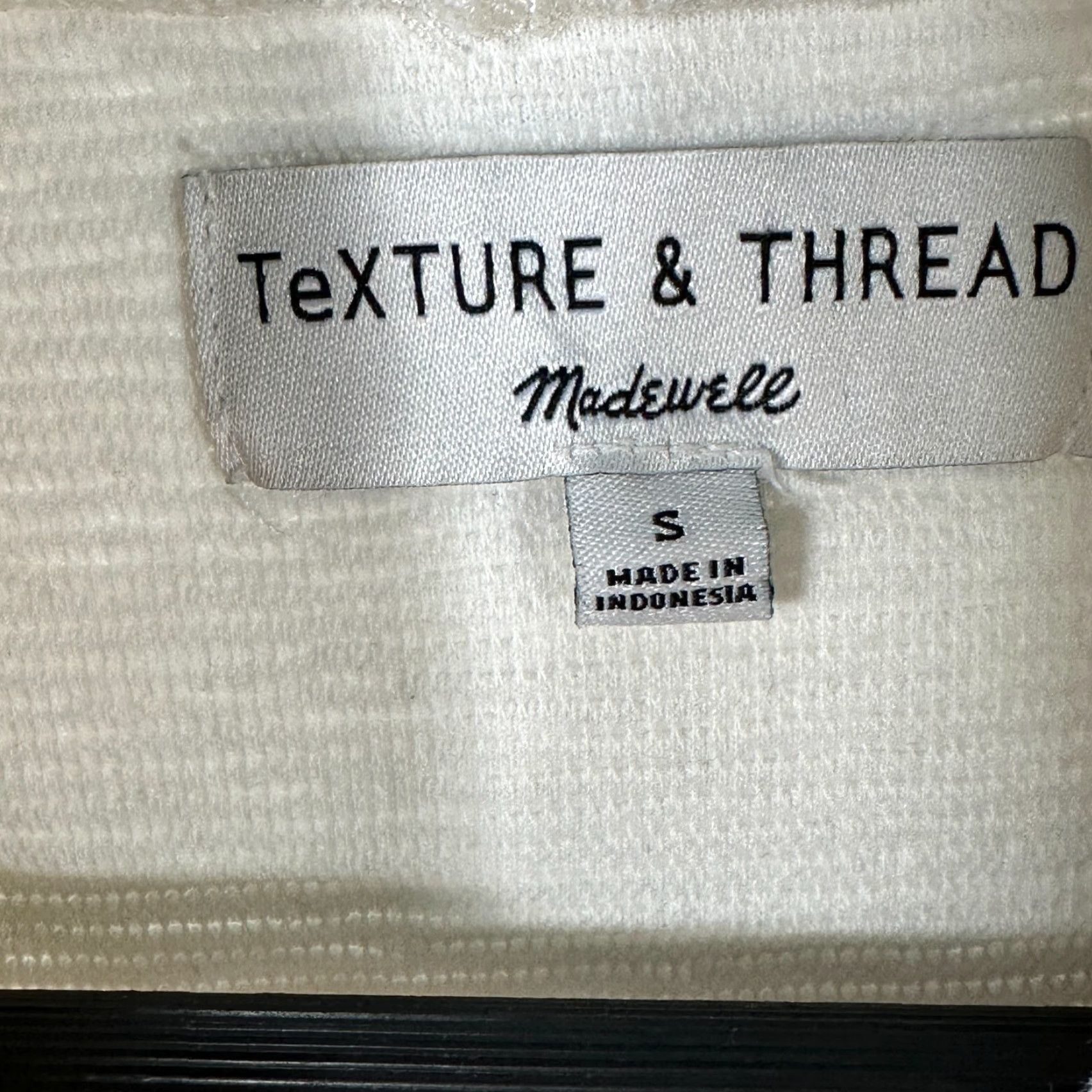 Madewell Madewell Texture & Thread Sweater Womens Small Mockneck Ivory Cotton Knit Pullover Size S / US 4 / IT 40 - 4 Thumbnail