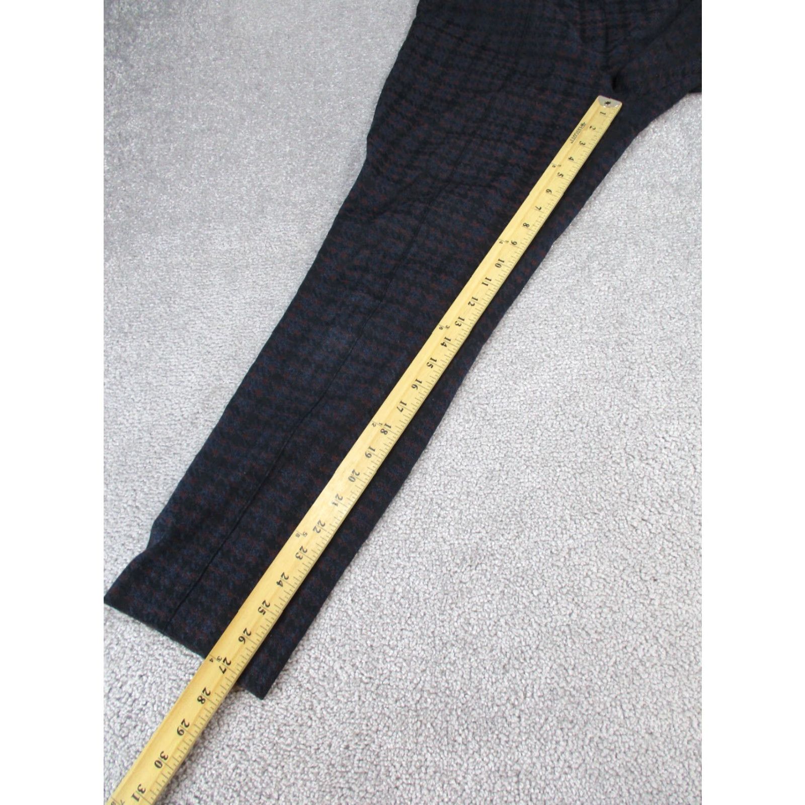 Theory Theory Pants Womens 4 Black Knit Cotton Nylon Spandex Tapered Flat Front Dress Pants Check Theory Size 27" / US 4 / IT 40 - 5 Thumbnail