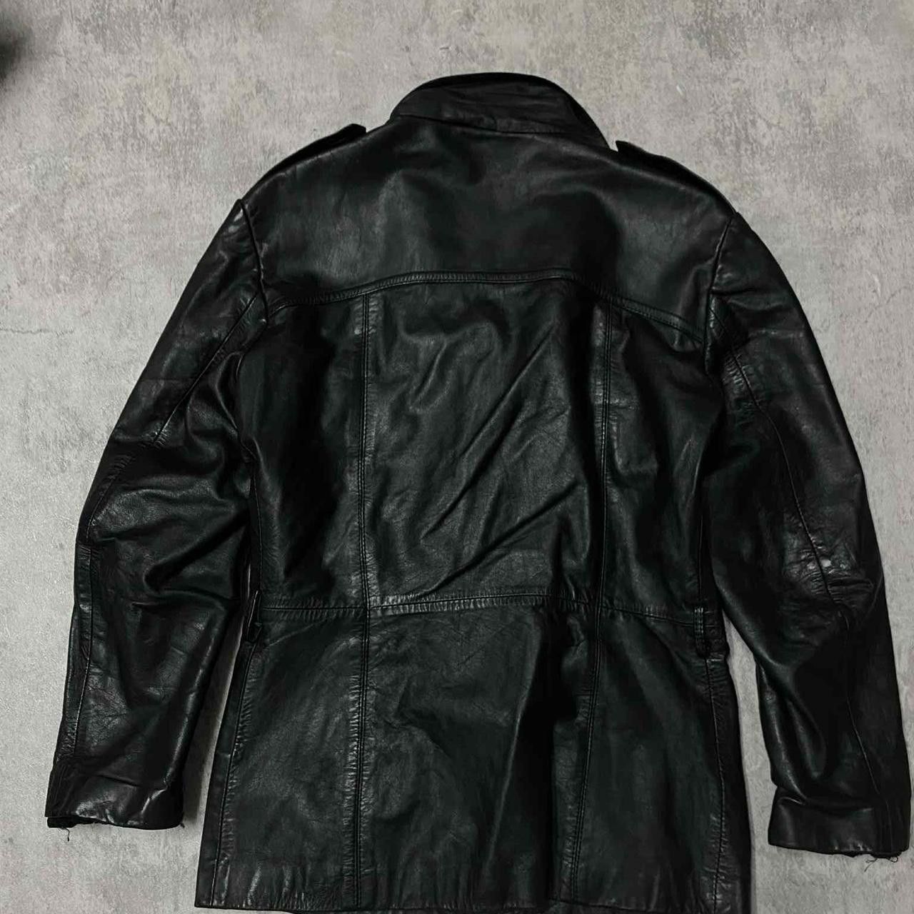 Other Black leather jacket with button-up front, multiple pockets Size M / US 6-8 / IT 42-44 - 4 Thumbnail