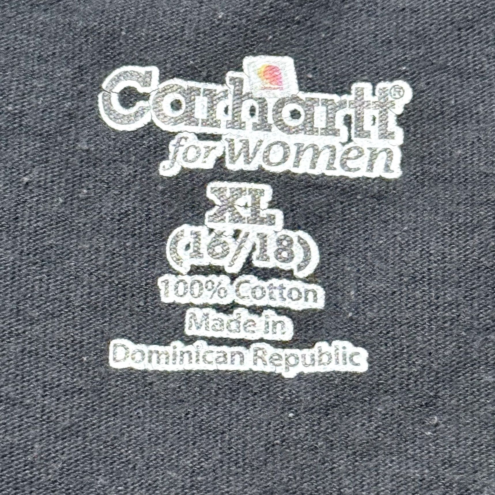 Carhartt Carhartt Women T-Shirt Long Sleeve Black Crew Neck XL Pink Print Dearborn Loose - 16-18, X L Size XL / US 12-14 / IT 48-50 - 4 Thumbnail