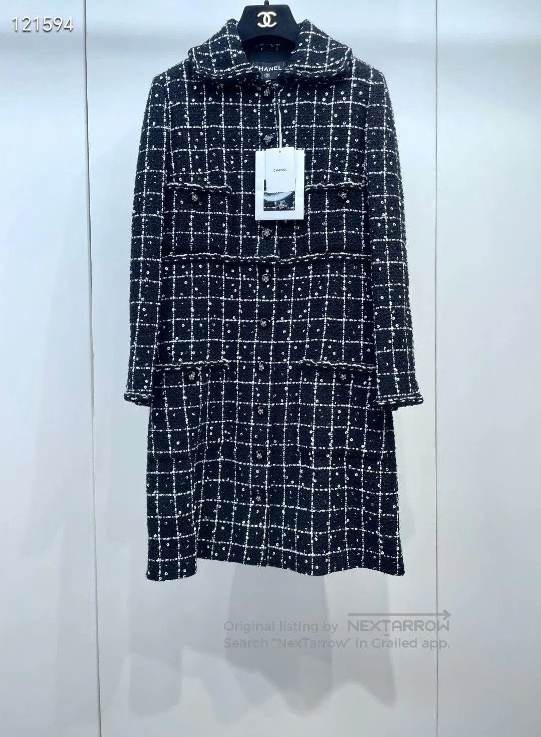 Chanel Chanel Floral Sequin Plaid Dress Coat. Size XS / US 0-2 / IT 36-38 - 1 Thumbnail