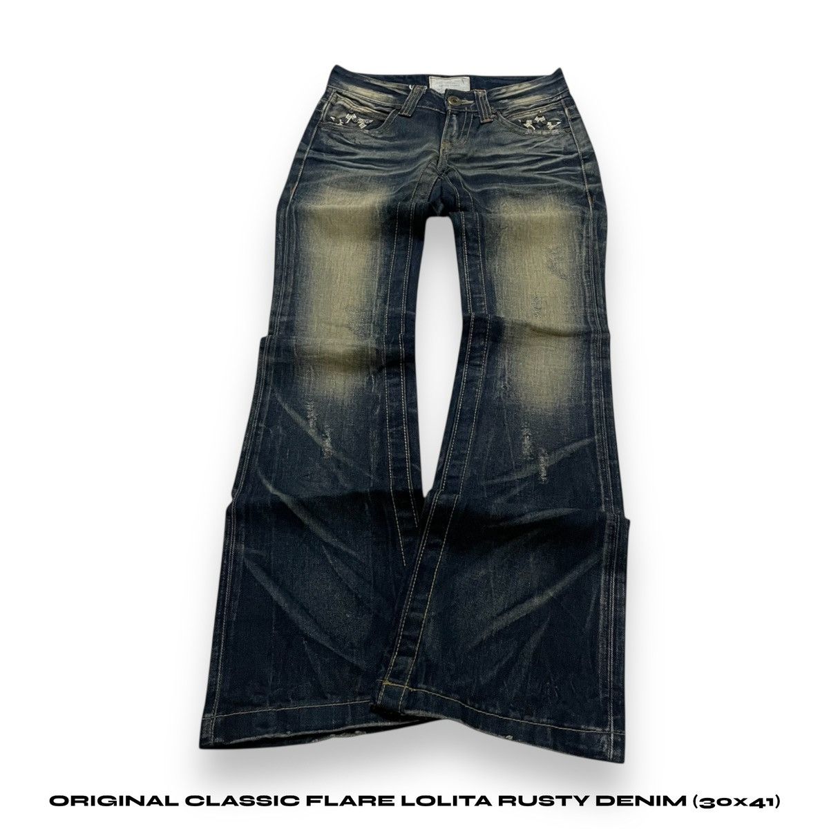 If Six Was Nine ORIGINAL CLASSIC FLARE LOLITA RUSTY DENIM (30×41) Size US 30 / EU 46 - 1 Thumbnail