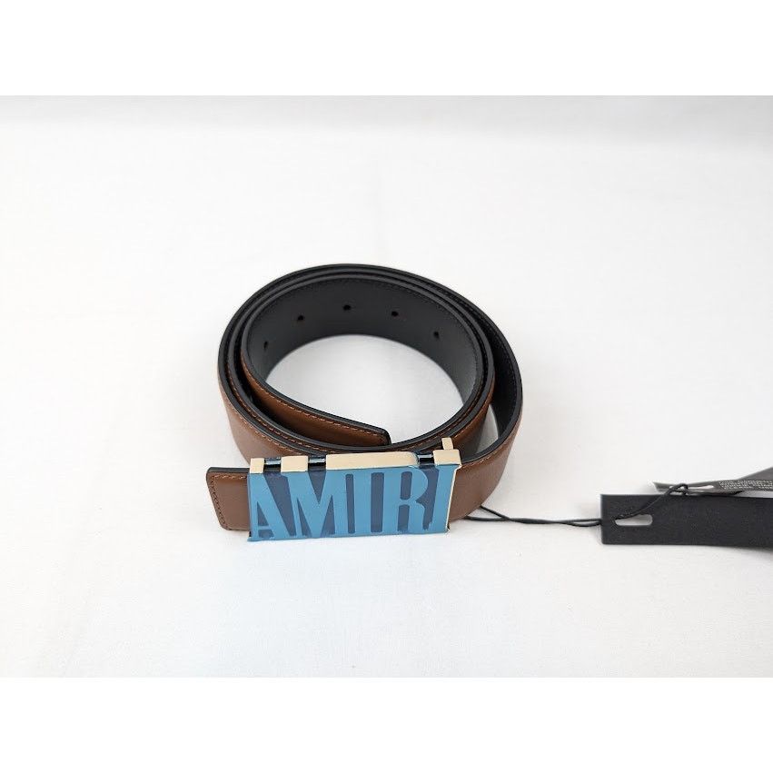 Amiri o1rshd1 Size: 85 / Core 4cm Nappa Belt in Brown Size 32 - 2 Thumbnail