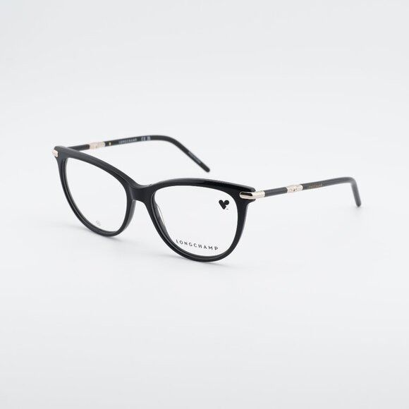 Longchamp Longchamp LO2727 001 Eyeglasses Black/Gold 54mm Cat Eye Fram Size ONE SIZE - 1 Thumbnail