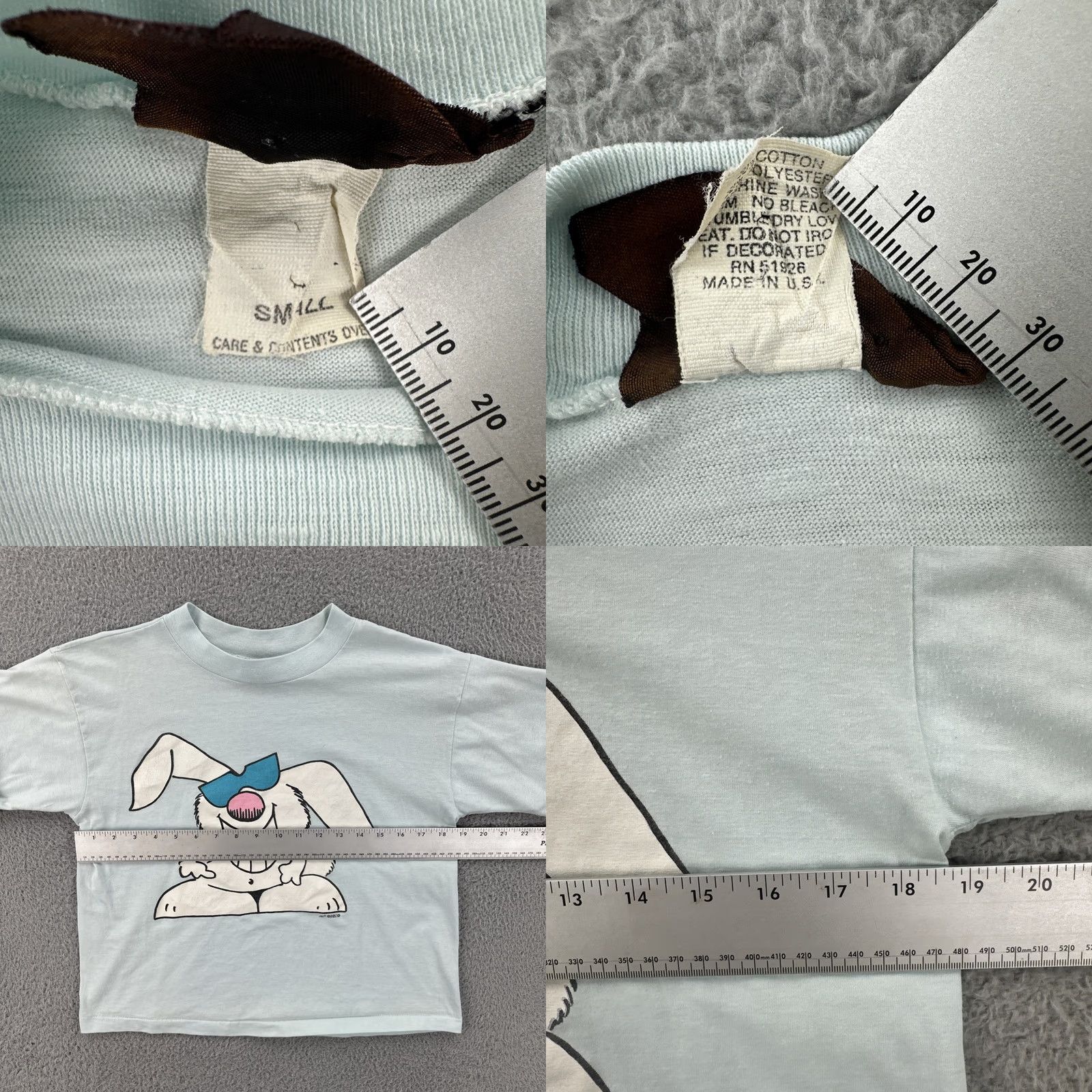 Vintage VINTAGE The Zoo Crew Women’s Small 1985 Made In USA T Shirt Cartoon Bunny Print Blue 80s Hipster Womens S Size S / US 4 / IT 40 - 9 Thumbnail