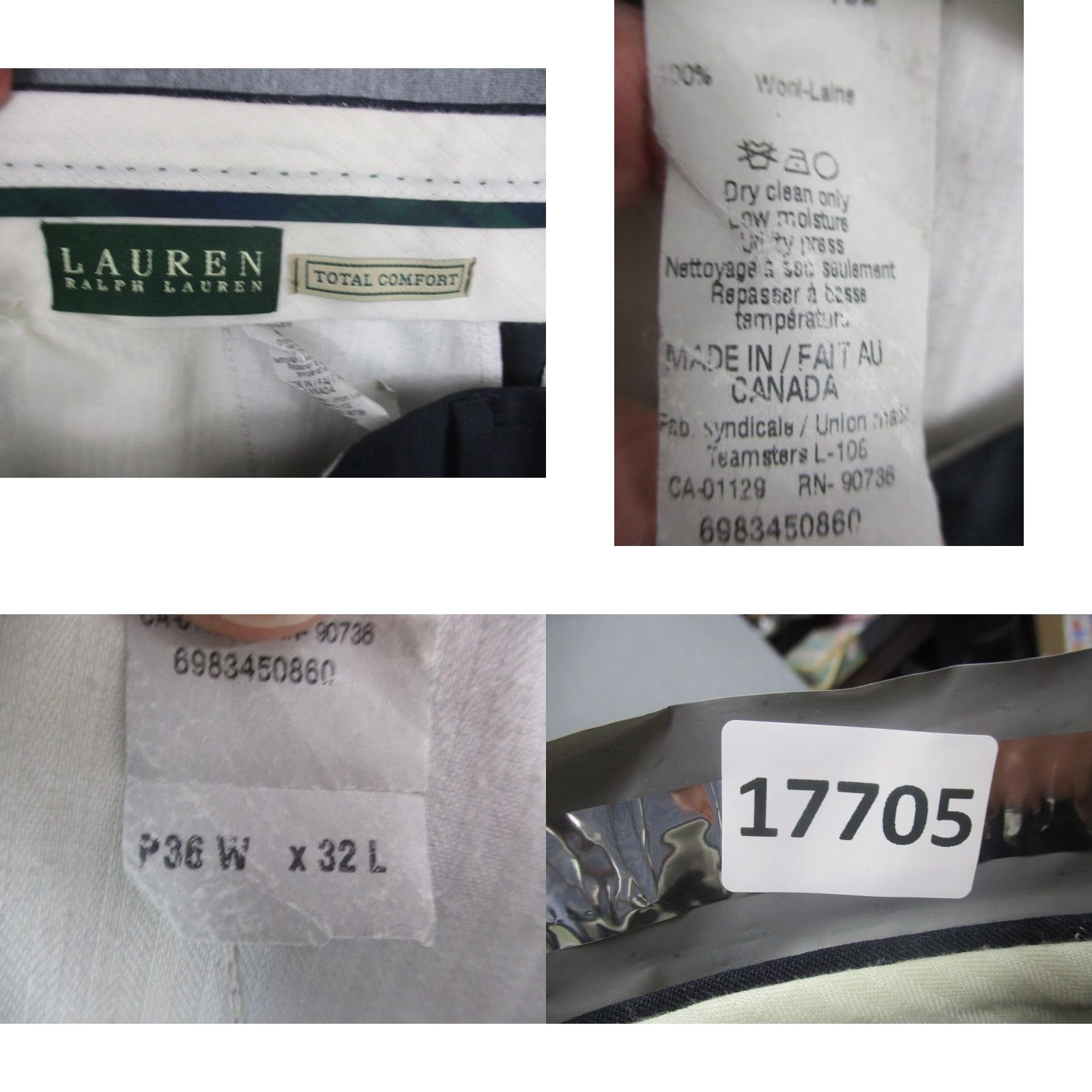 Ralph Lauren Lauren Ralph Lauren Pants Mens 36x32 Navy Total Comfort Wool Pleated Cuffed Dress Pants Mens Size US 36 / EU 52 - 8 Thumbnail