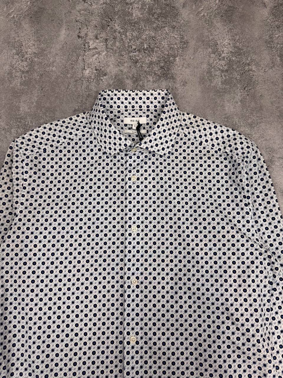 Reiss Reiss Men NWT Shirt Slim Fit Pattern White Size L Size US L / EU 52-54 / 3 - 2 Thumbnail