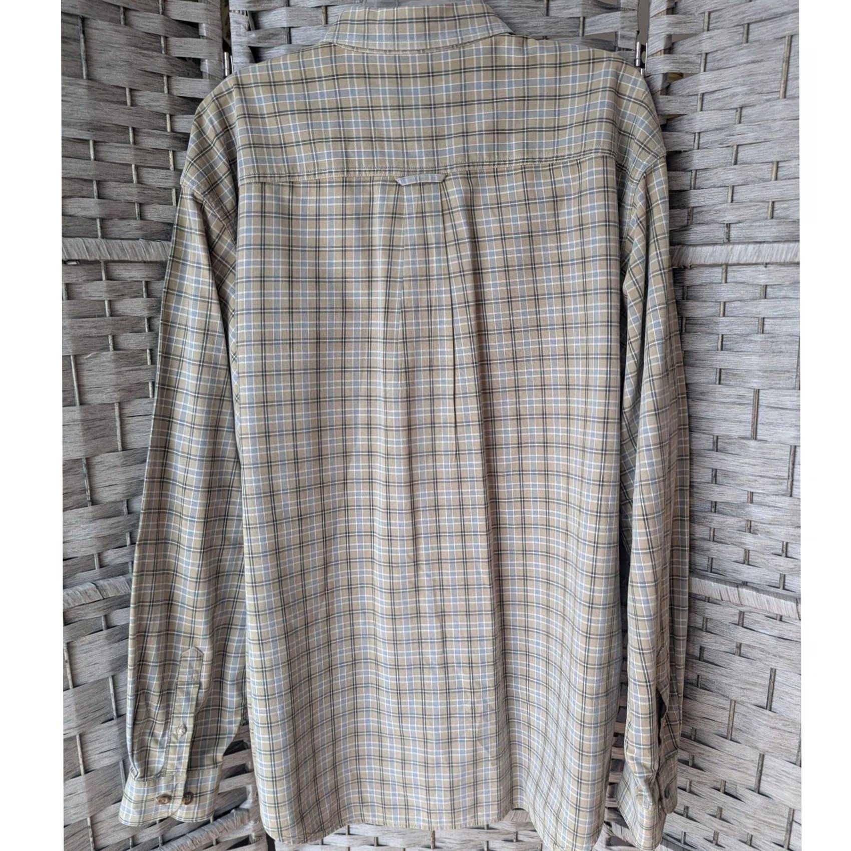 Eddie Bauer Eddie Bauer Button-Up Shirt Plaid Tan Beige Long Sleeve Mens L Workwear Size US L / EU 52-54 / 3 - 3 Thumbnail