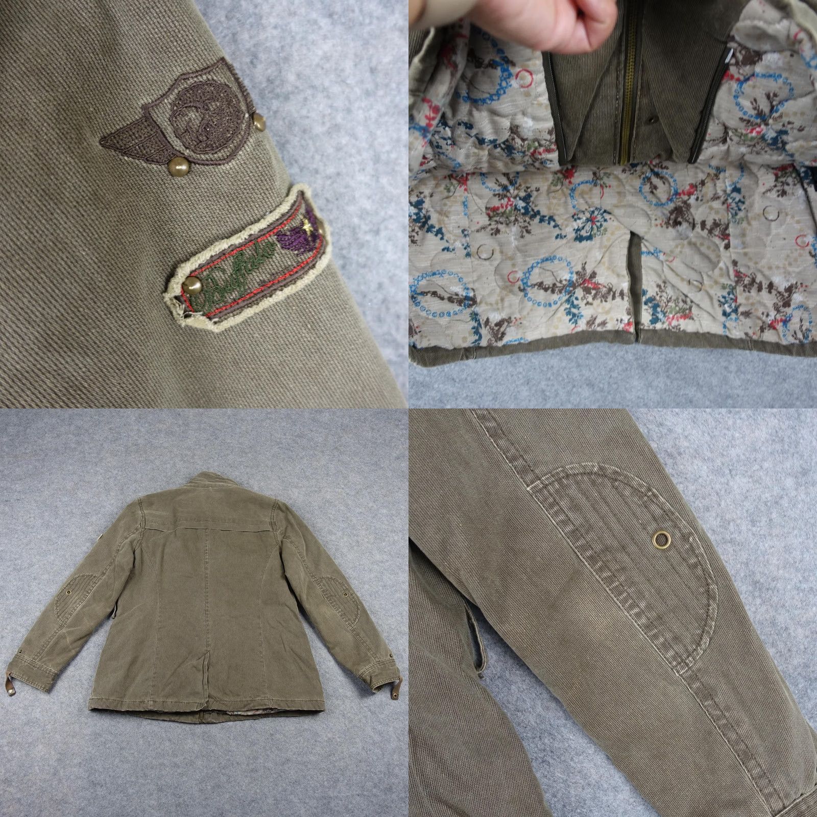 Buffalo David Bitton Buffalo David Bitton Jacket Womens XL Brown Corduroy Military Studded Pockets Size XL / US 12-14 / IT 48-50 - 8 Thumbnail